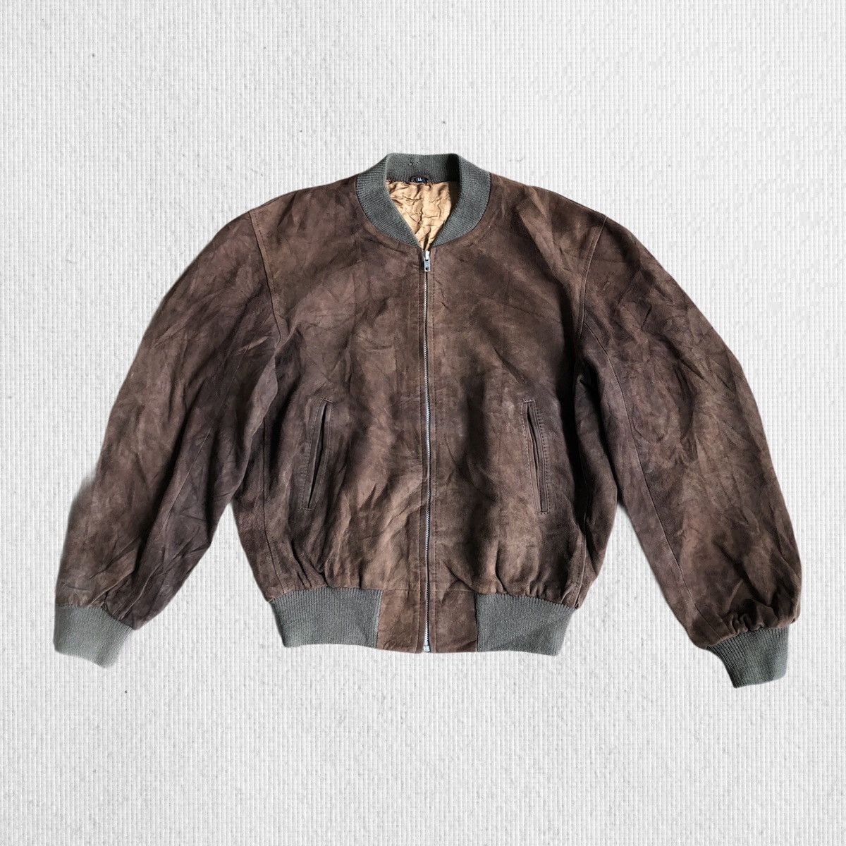 Japanese Brand Vintage Leather Zipper Bomber Jacket Size US M / EU 48-50 / 2 - 1 Thumbnail