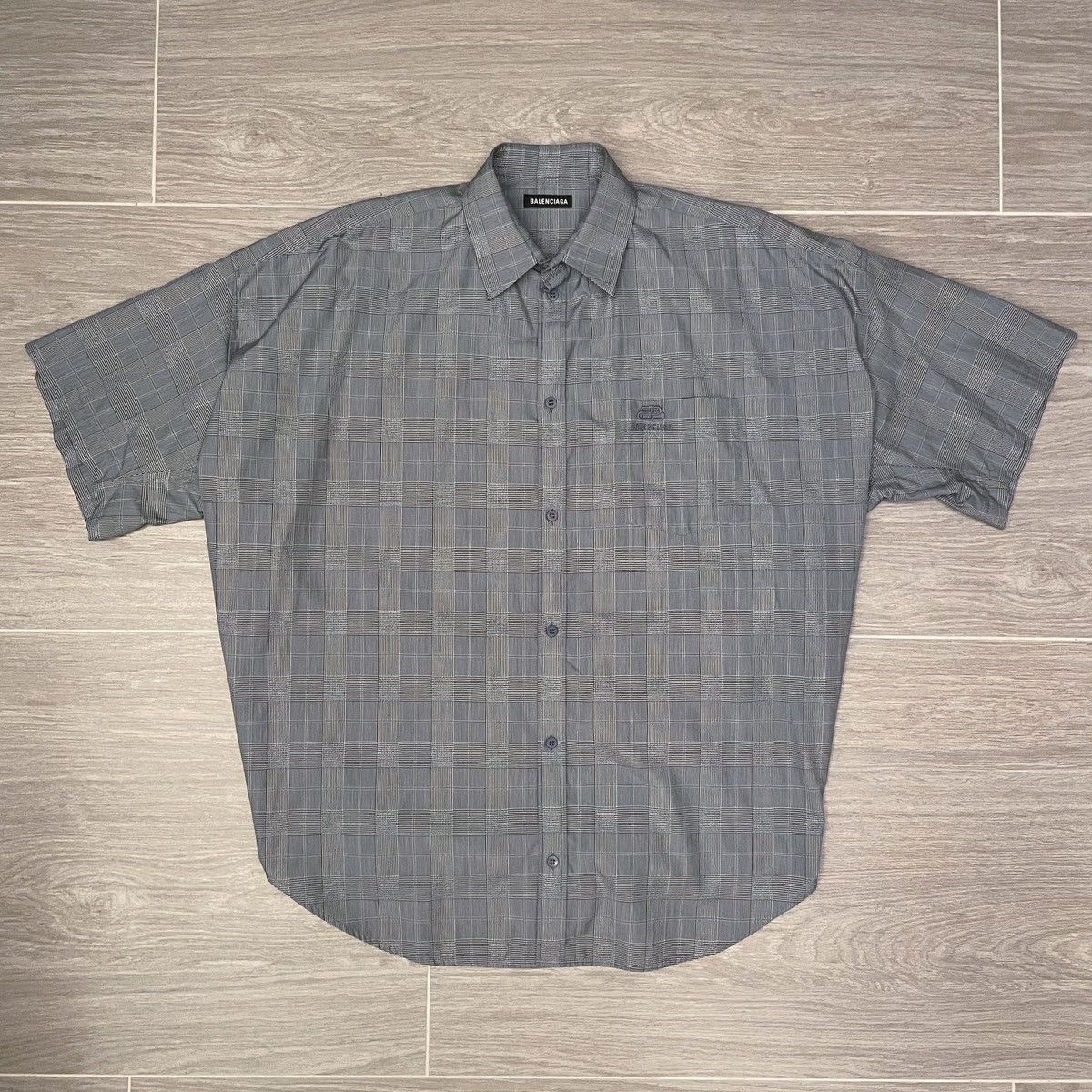 Balenciaga Glen Check Cocoon Shirt | Grailed