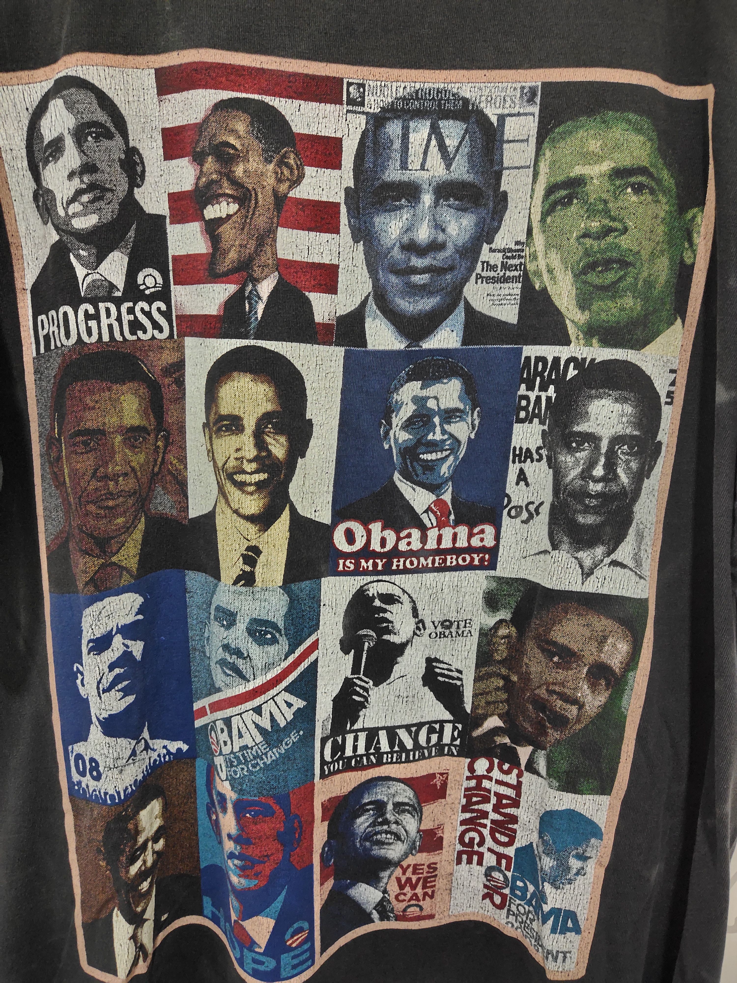 Vintage Vintage Obama Distressed Shirt Size US L / EU 52-54 / 3 - 3 Thumbnail