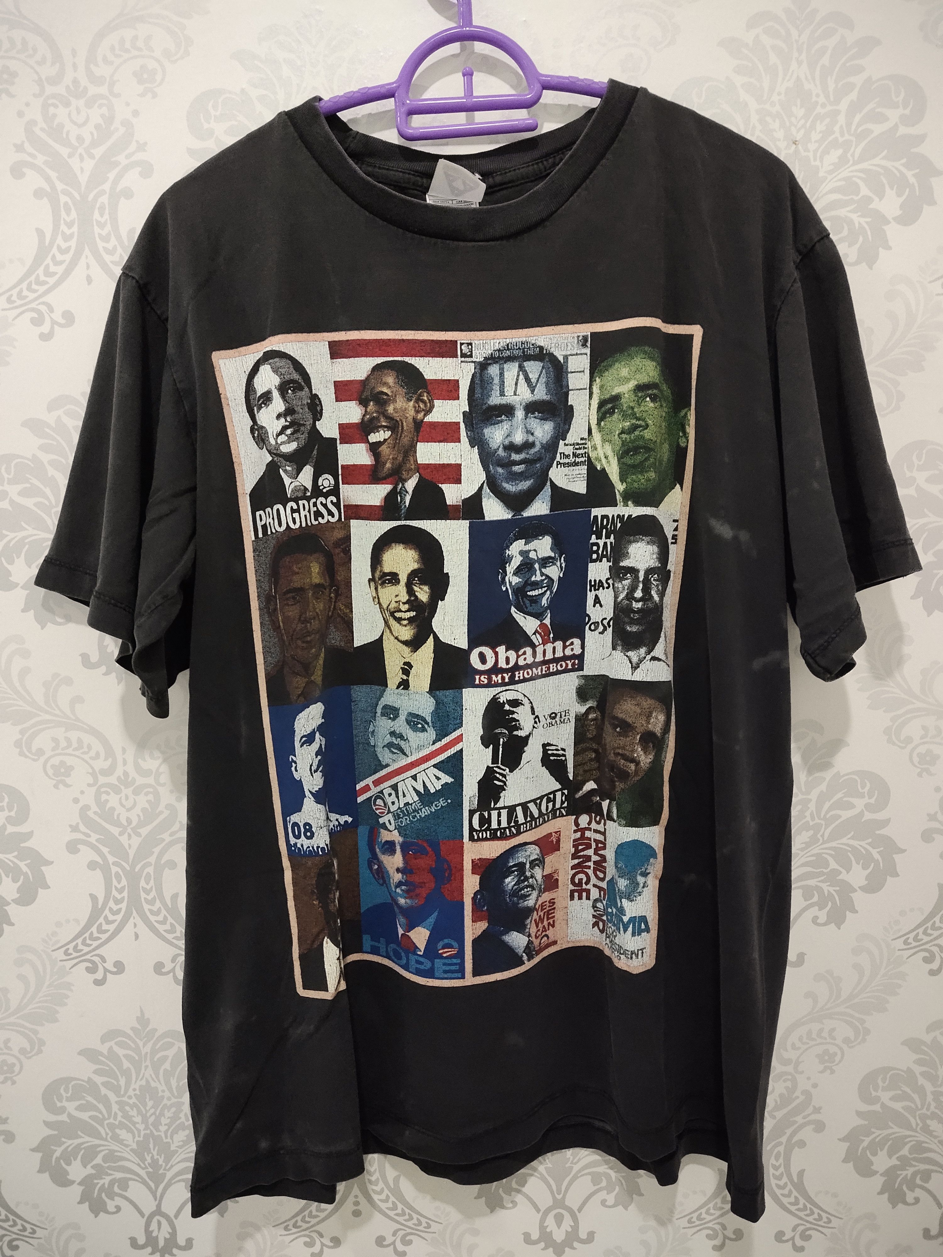 Vintage Vintage Obama Distressed Shirt Size US L / EU 52-54 / 3 - 1 Thumbnail