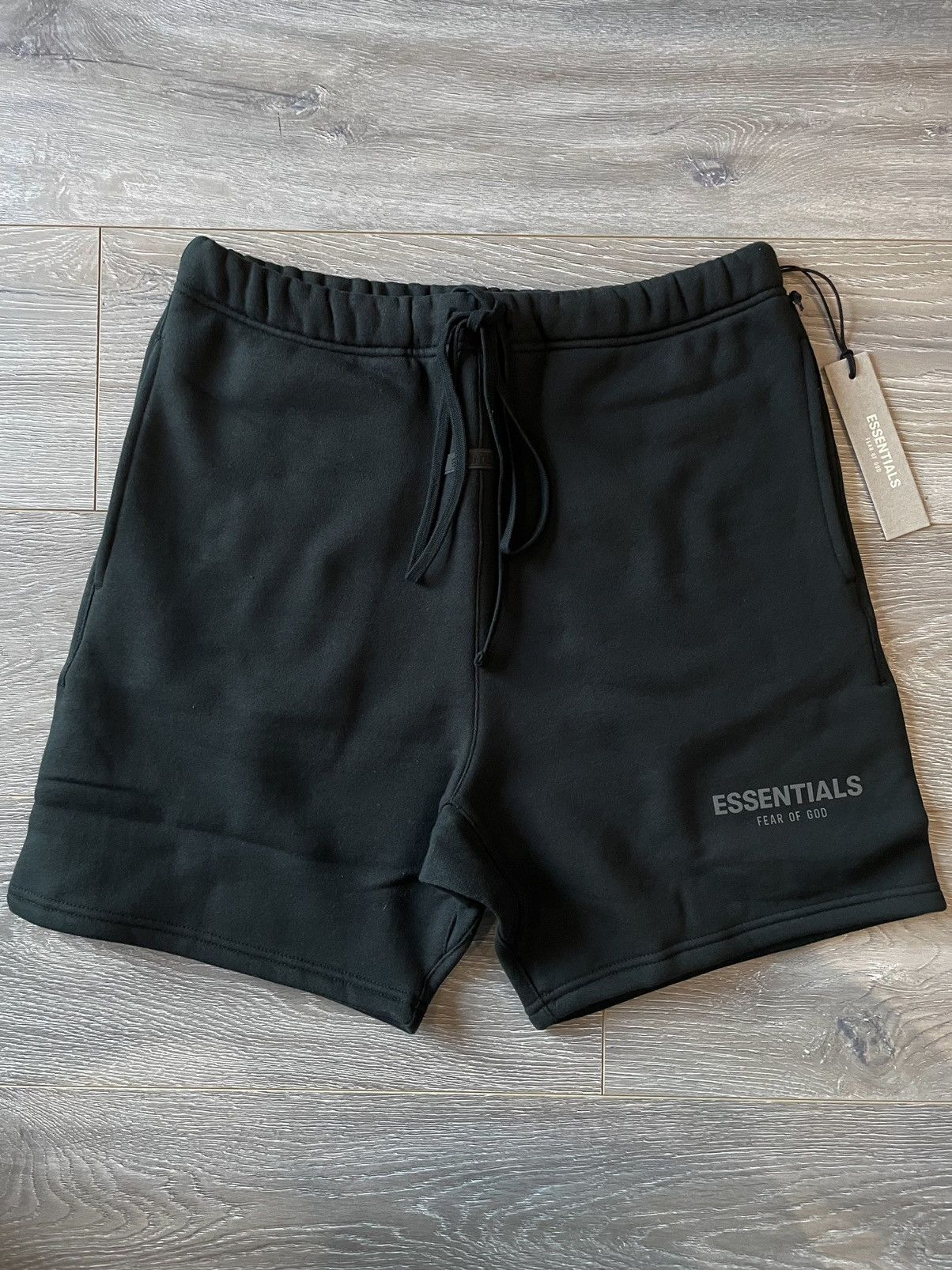 image of Fear Of God Essentials Black Shorts, Men's (Size 28)