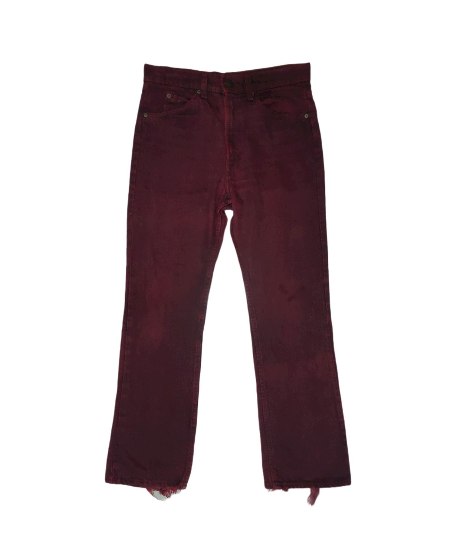 Image of Distressed Denim x Levis Levi's Vintage 70's Orange Tab Distreesed Denim Jeans in Burgandy (Size 30