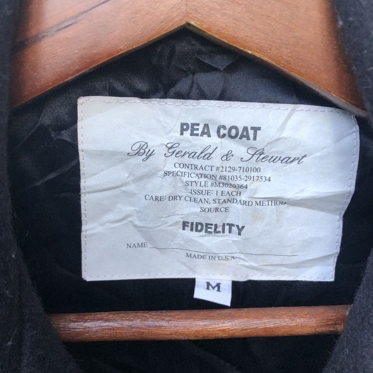 Fidelity 🔥FIDELITY DOUBLE BREAST PEA COAT JACKET Size US M / EU 48-50 / 2 - 7 Thumbnail