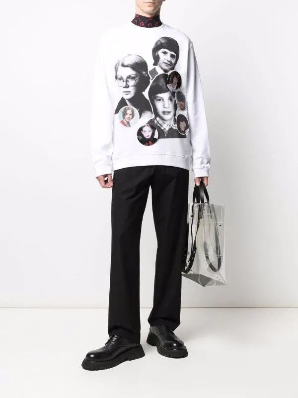 【 RAF SIMONS】COLLAGE-PRINT SWEATSHIRT/L Raf Simons Black Photo Collage Rollacoaster Sweatshirt, $490