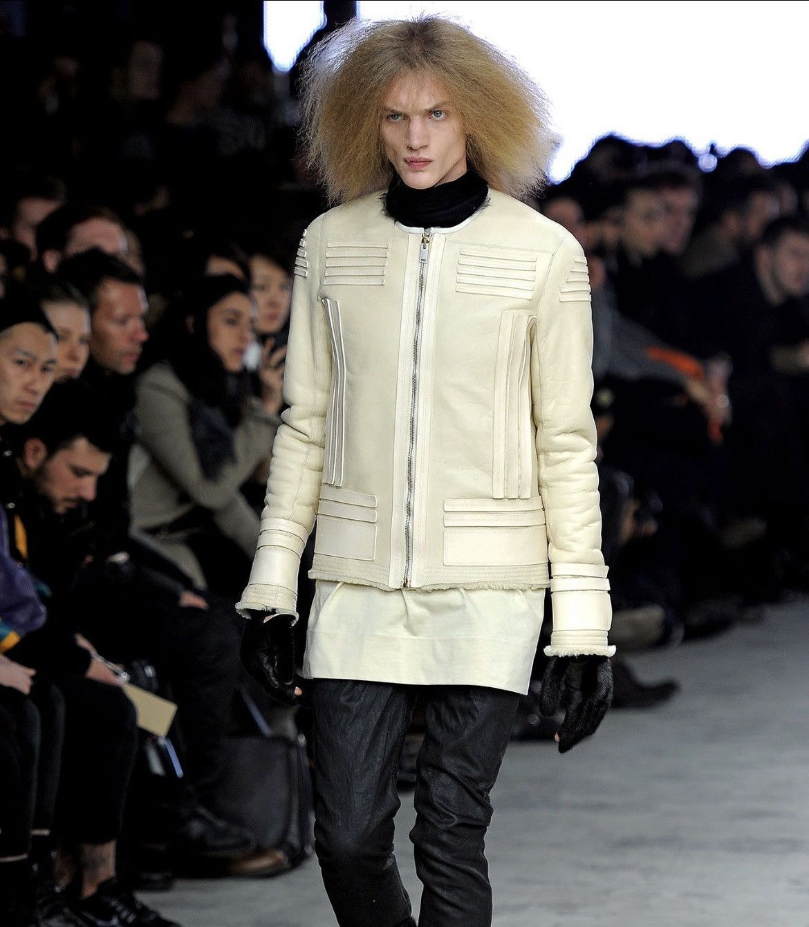 Rick Owens Rick Owens FW13 Runway Shearling Fur Coat / Jacket Size US L / EU 52-54 / 3 - 3 Thumbnail