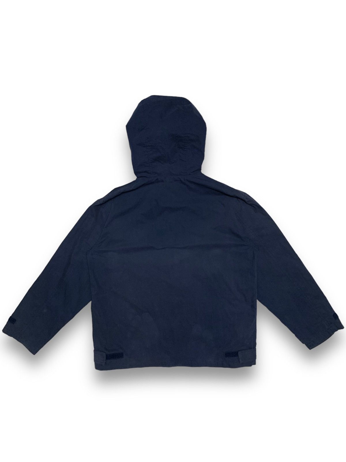 Japanese Brand Vintage Narcissus Navy Canvas Snap Button Hooded Jacket Size US M / EU 48-50 / 2 - 2 Thumbnail