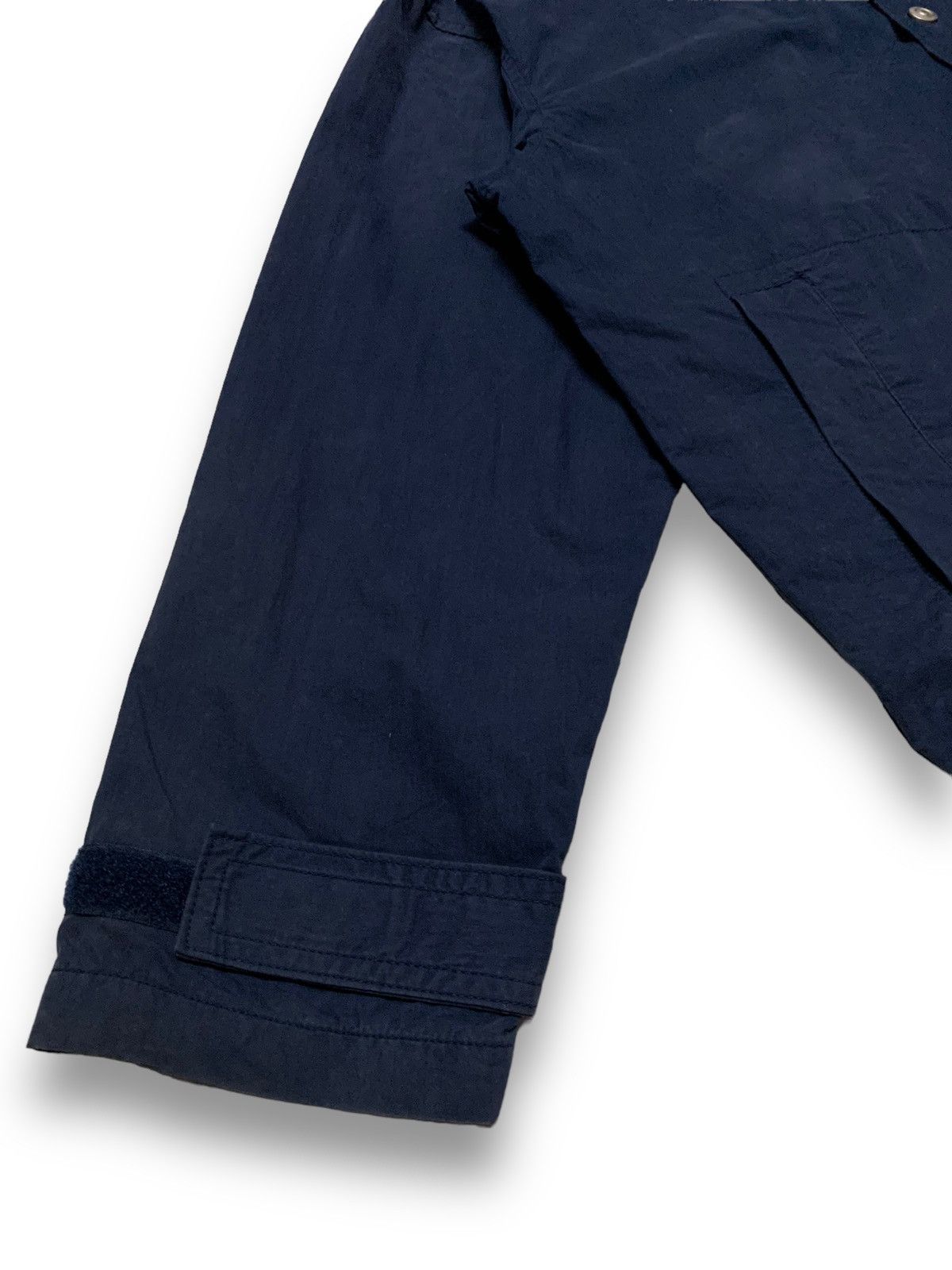 Japanese Brand Vintage Narcissus Navy Canvas Snap Button Hooded Jacket Size US M / EU 48-50 / 2 - 12 Thumbnail