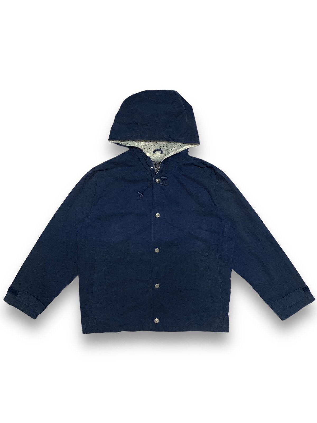Japanese Brand Vintage Narcissus Navy Canvas Snap Button Hooded Jacket Size US M / EU 48-50 / 2 - 1 Thumbnail