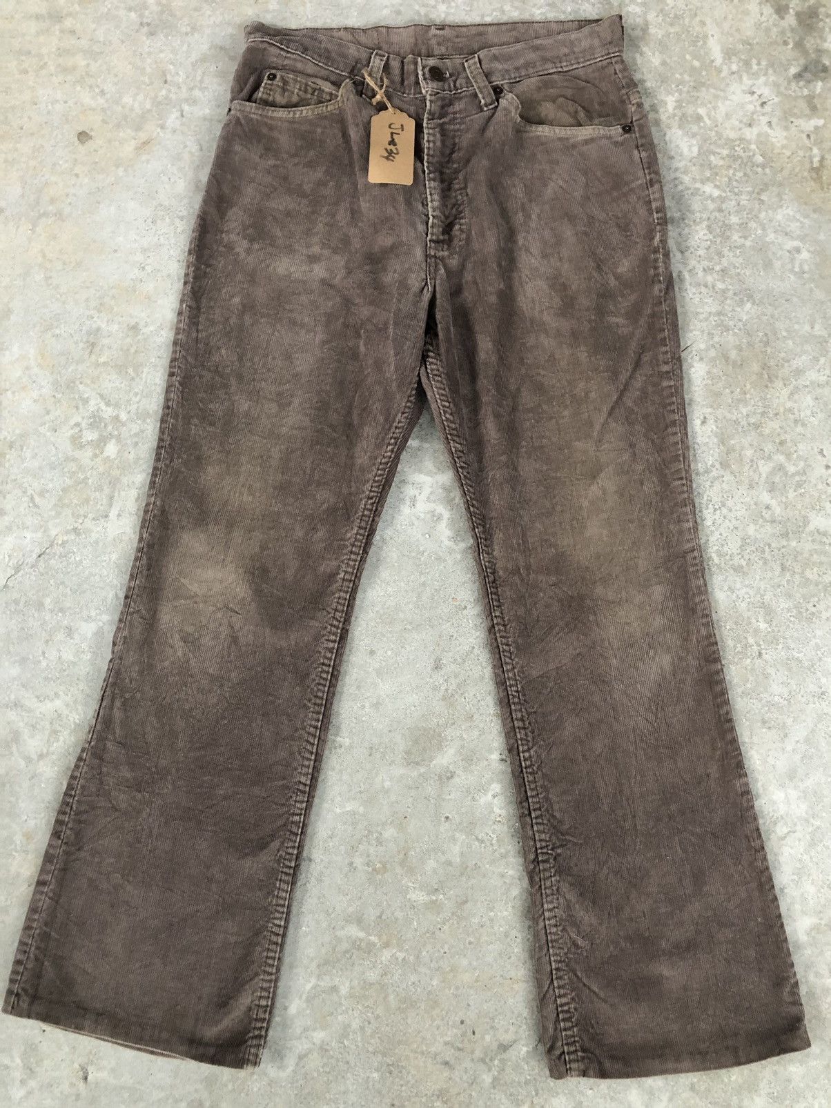 If Six Was Nine Vintage 80’s Levi’s Corduroy Flared Jeans 517 Size US 31 - 1 Thumbnail