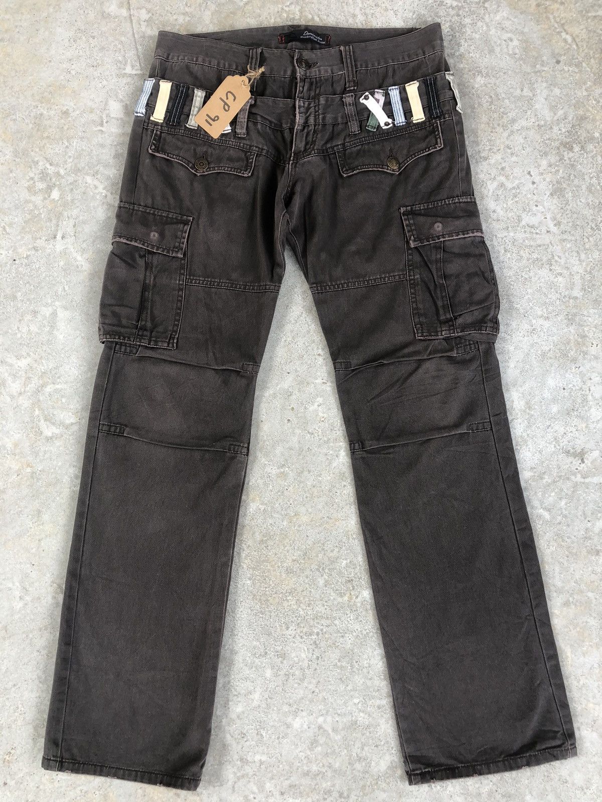 Seditionaries Dominate Handcrafted Double Waist Cargo Pants Multipocket Size US 33 - 1 Thumbnail