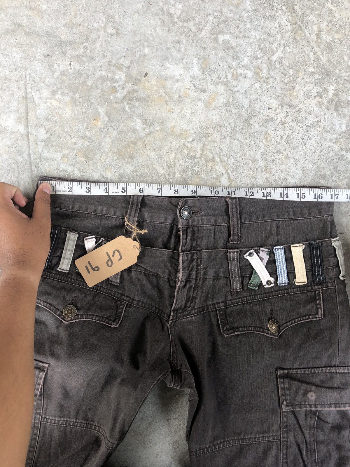 Seditionaries Dominate Handcrafted Double Waist Cargo Pants Multipocket Size US 33 - 17 Thumbnail