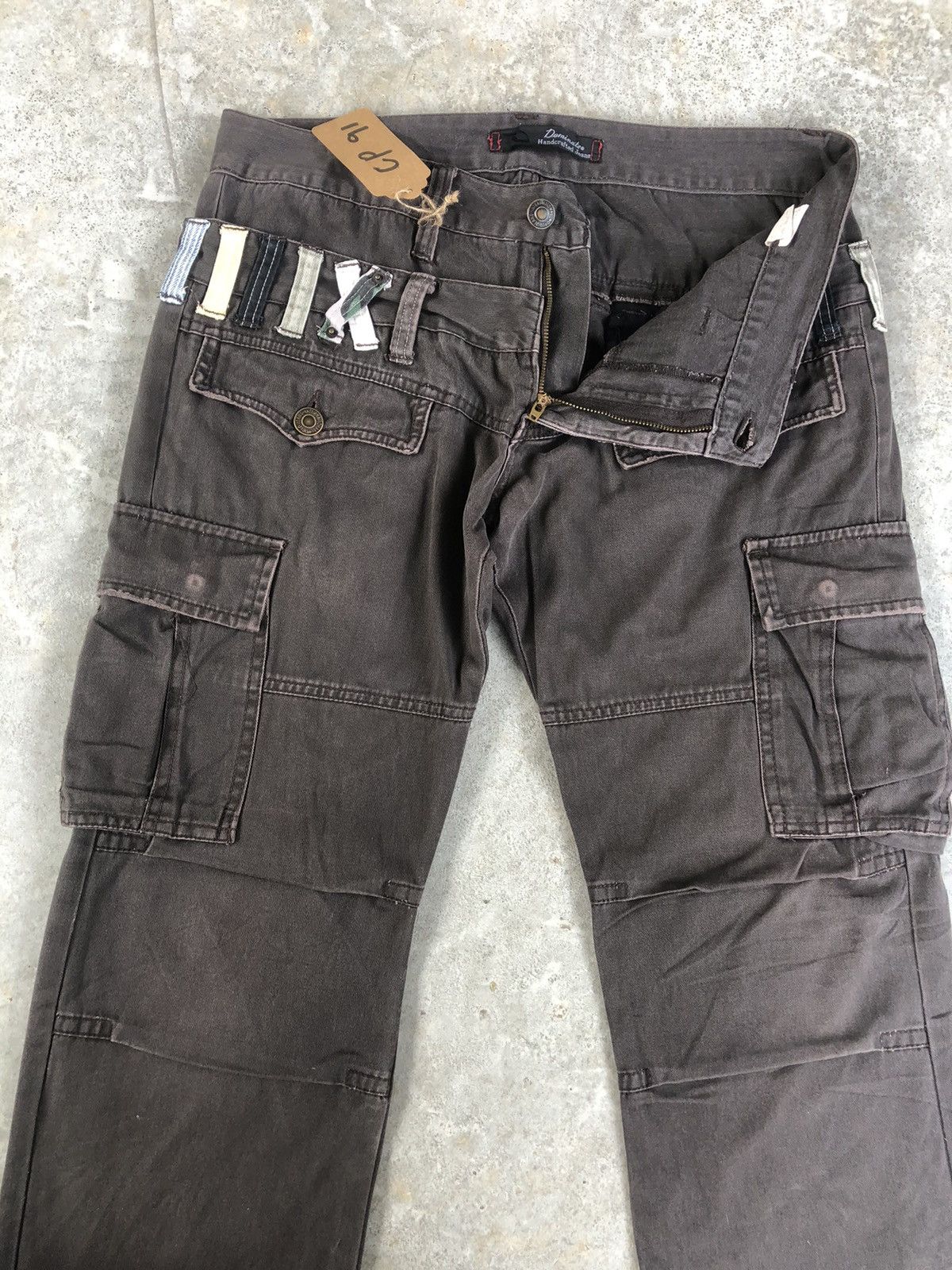 Seditionaries Dominate Handcrafted Double Waist Cargo Pants Multipocket Size US 33 - 3 Thumbnail