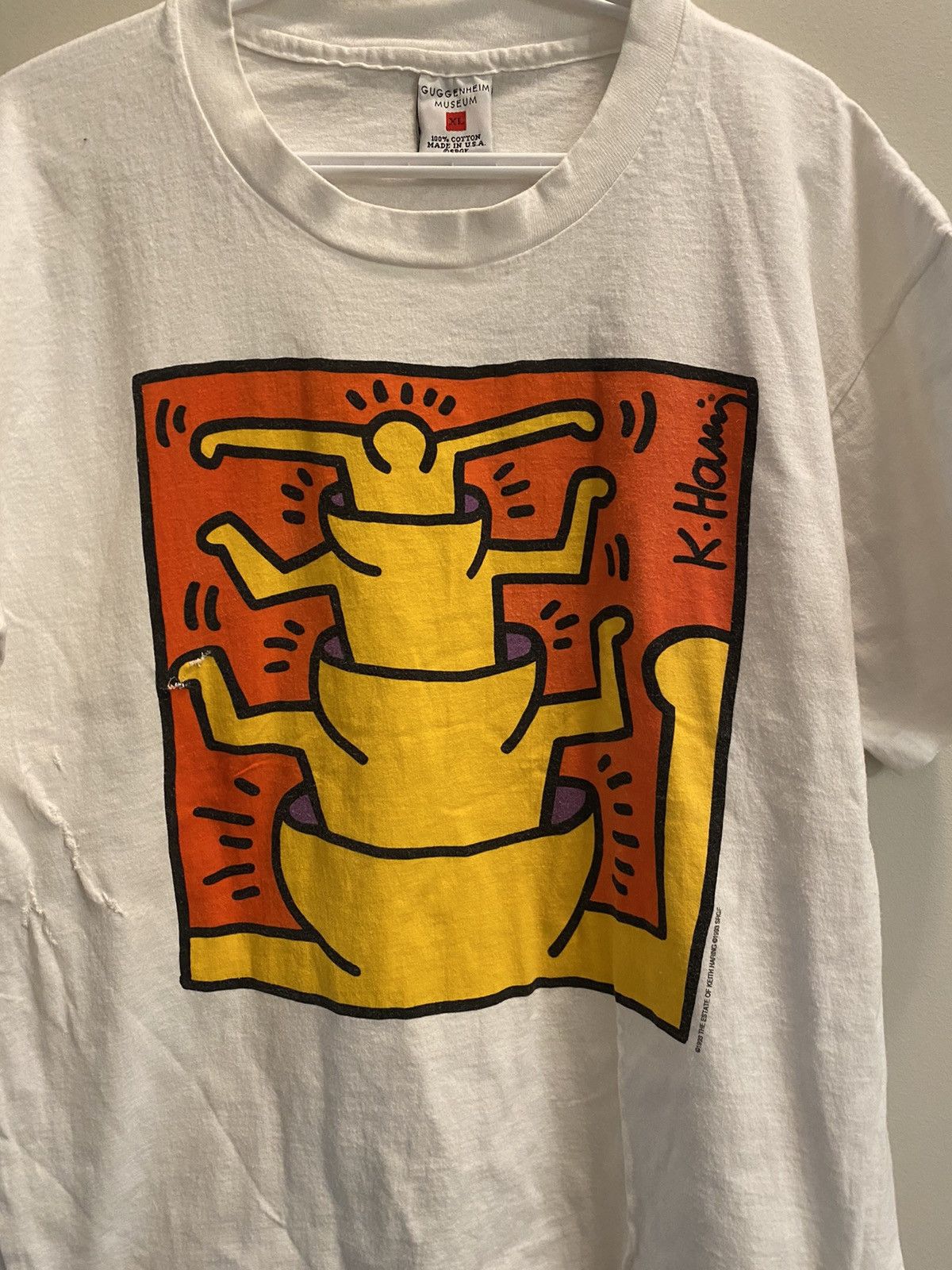 Keith Haring × Vintage Vintage Keith Haring Shirt 1993 Guggenheim Museum Shirt Size US XL / EU 56 / 4 - 5 Thumbnail