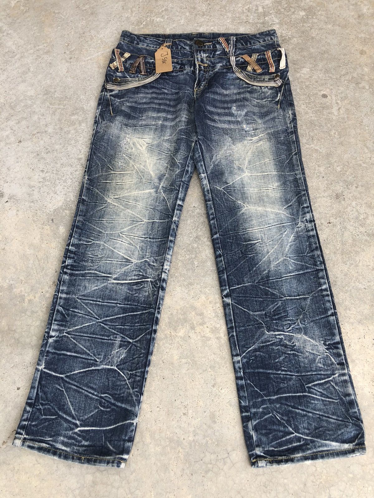 Hysteric Glamour Japanese Skulls Double Waist Distressed Jeans Size US 34 / EU 50 - 1 Thumbnail