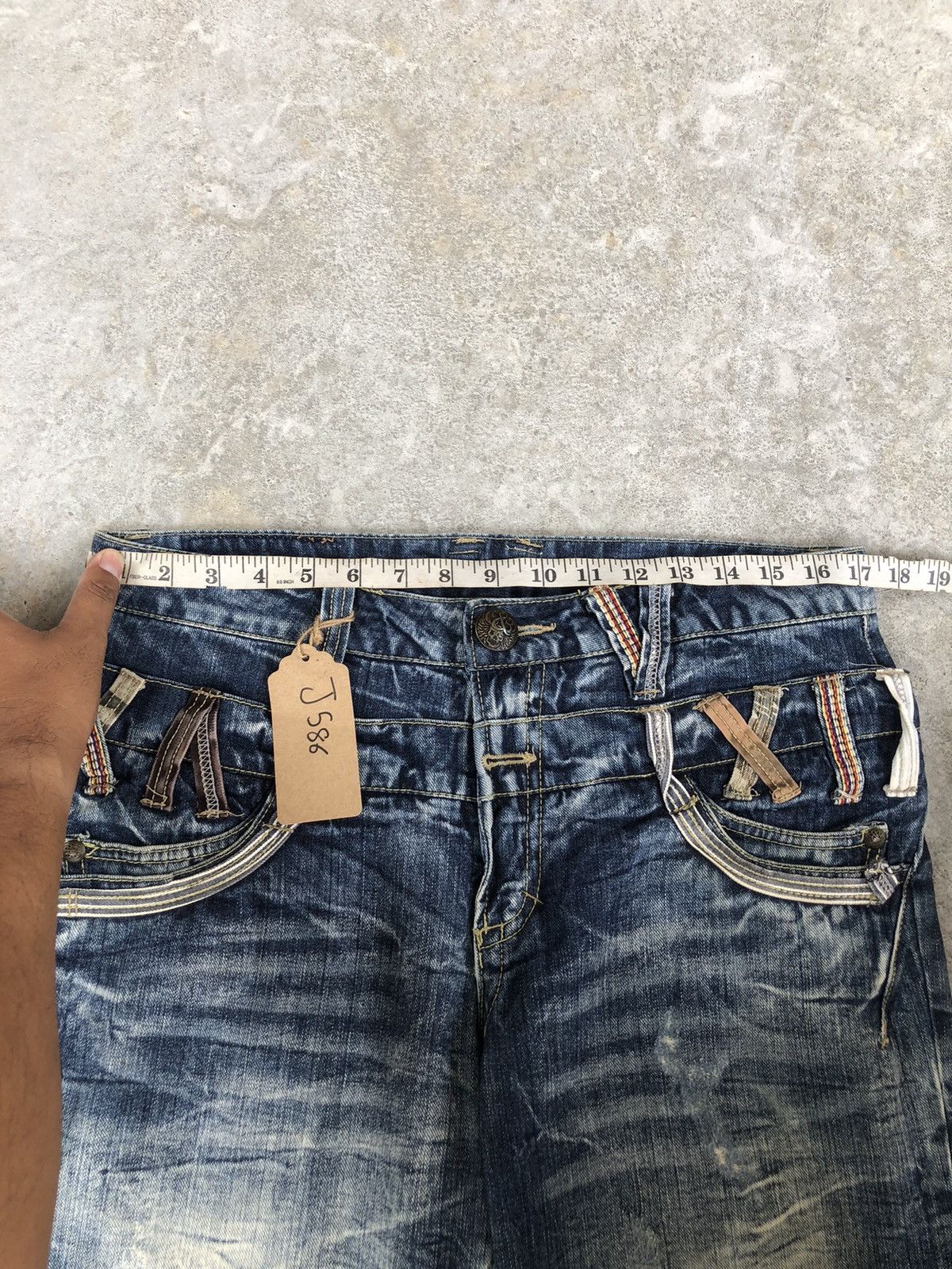 Hysteric Glamour Japanese Skulls Double Waist Distressed Jeans Size US 34 / EU 50 - 18 Thumbnail