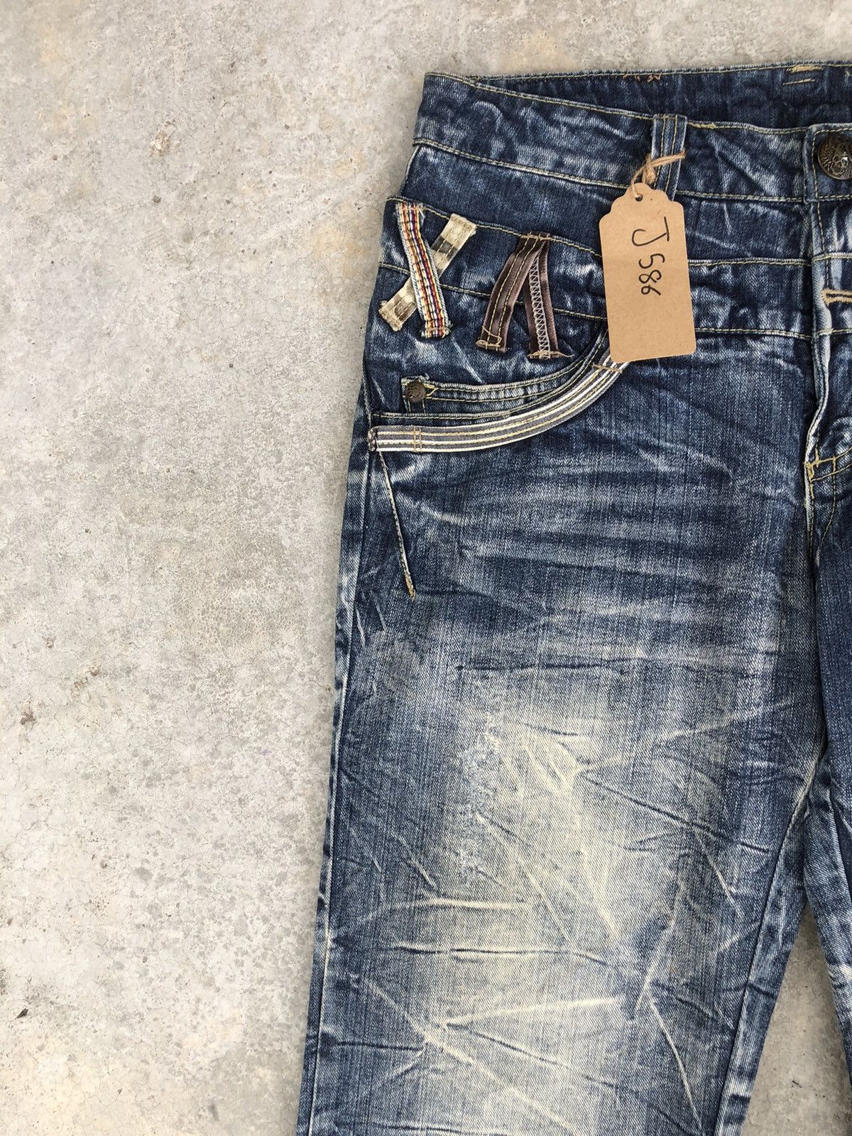 Hysteric Glamour Japanese Skulls Double Waist Distressed Jeans Size US 34 / EU 50 - 4 Thumbnail