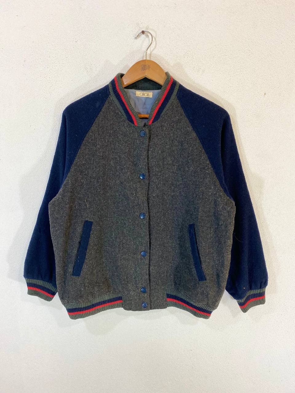 Vintage Vintage Varsity Jacket Fully Wool Size US M / EU 48-50 / 2 - 1 Thumbnail