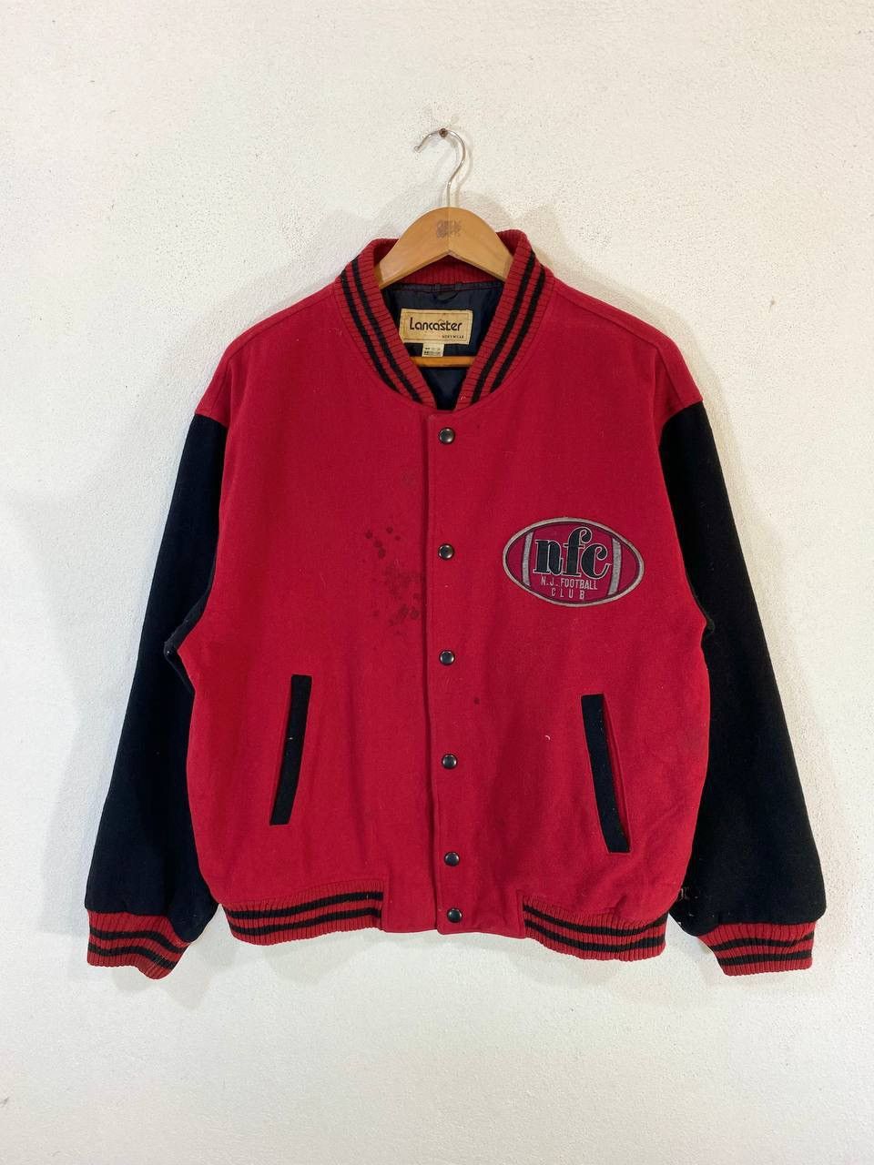 Japanese Brand Vintage Varsity Jacket Full Wool Nice Design Size US L / EU 52-54 / 3 - 1 Thumbnail