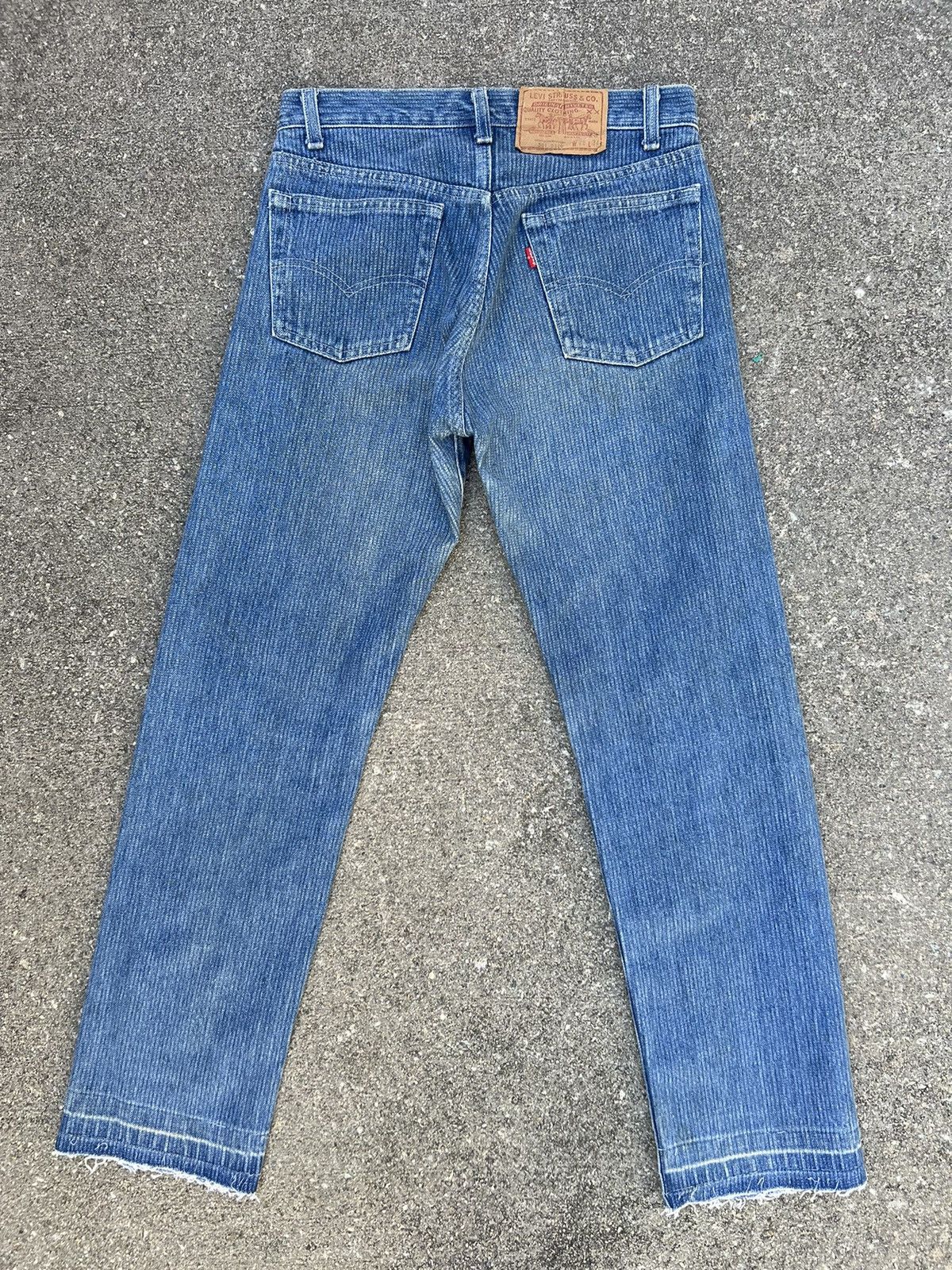 Levi's Vintage Rare! 80s Levi’s 501 Striped Twill Denim Fade Jeans Size US 29 - 5 Thumbnail
