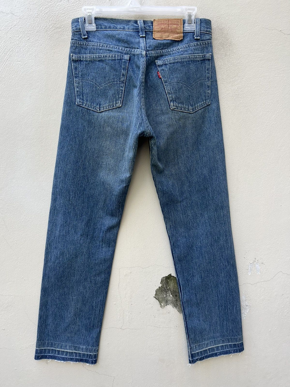 Levi's Vintage Rare! 80s Levi’s 501 Striped Twill Denim Fade Jeans Size US 29 - 15 Thumbnail