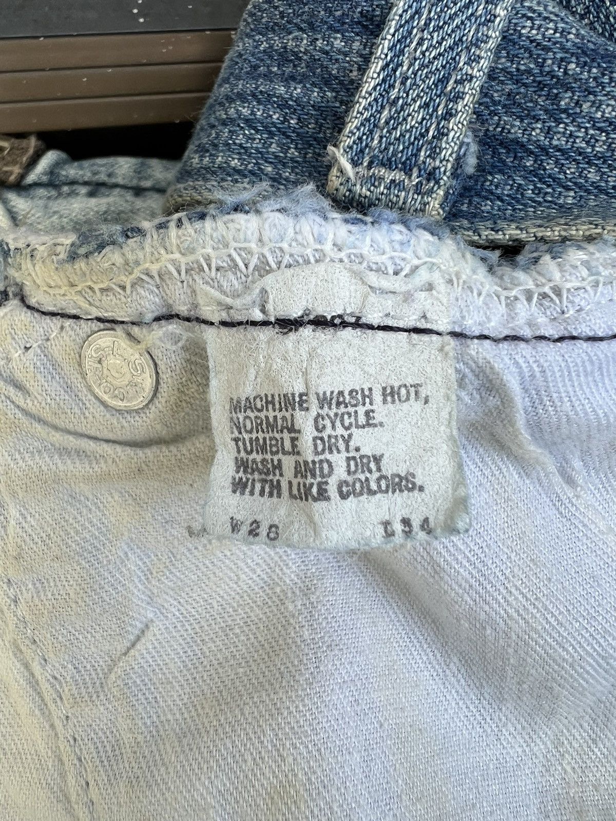 Levi's Vintage Rare! 80s Levi’s 501 Striped Twill Denim Fade Jeans Size US 29 - 22 Thumbnail