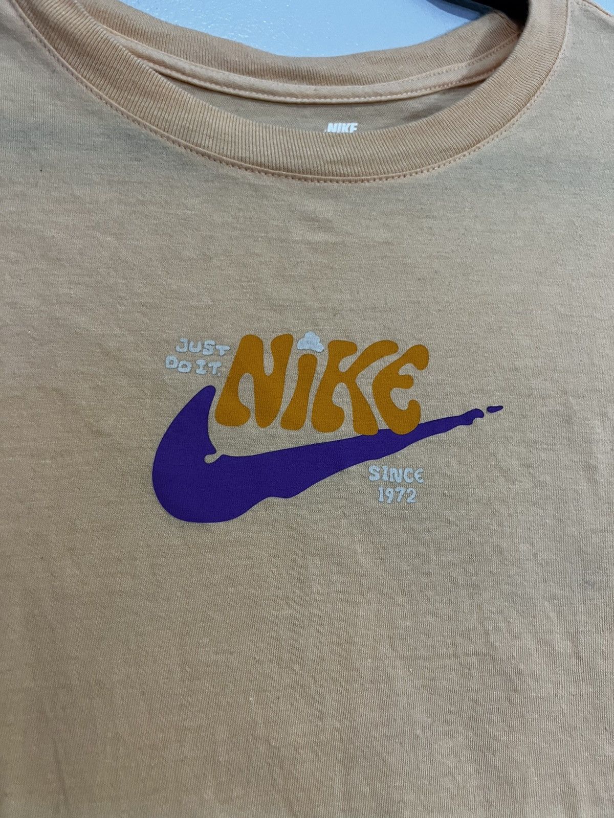 Nike Nike Bubble Letters Swoosh, Orange Tshirt Back Print large Size US L / EU 52-54 / 3 - 3 Thumbnail