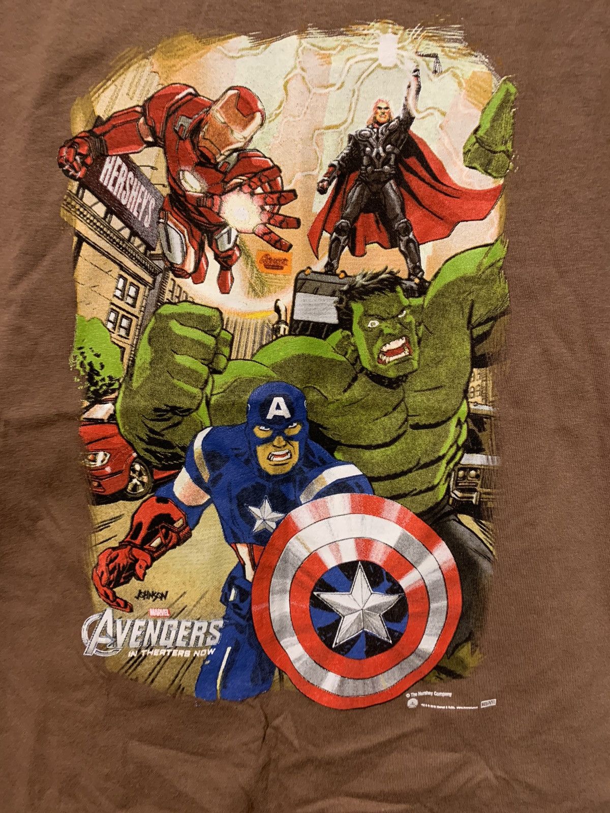 Marvel Comics × Vintage 2012 Marvel Studios Avengers Hersey Movie t-shirt Size US L / EU 52-54 / 3 - 2 Thumbnail
