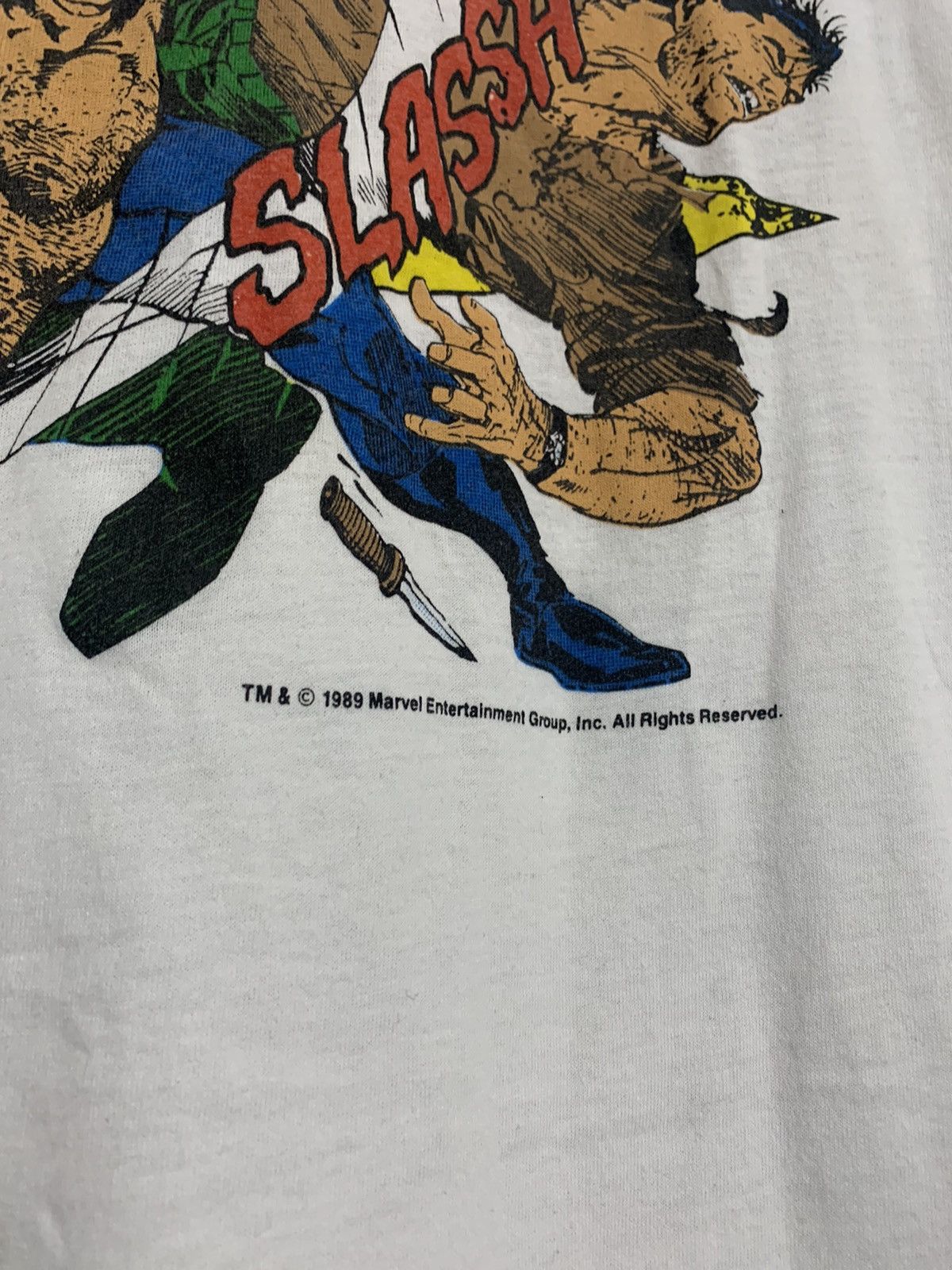Marvel Comics × Vintage 1989 Vintage Marvel Wolverine Vs Punisher TShirt X-men Size US M / EU 48-50 / 2 - 2 Thumbnail