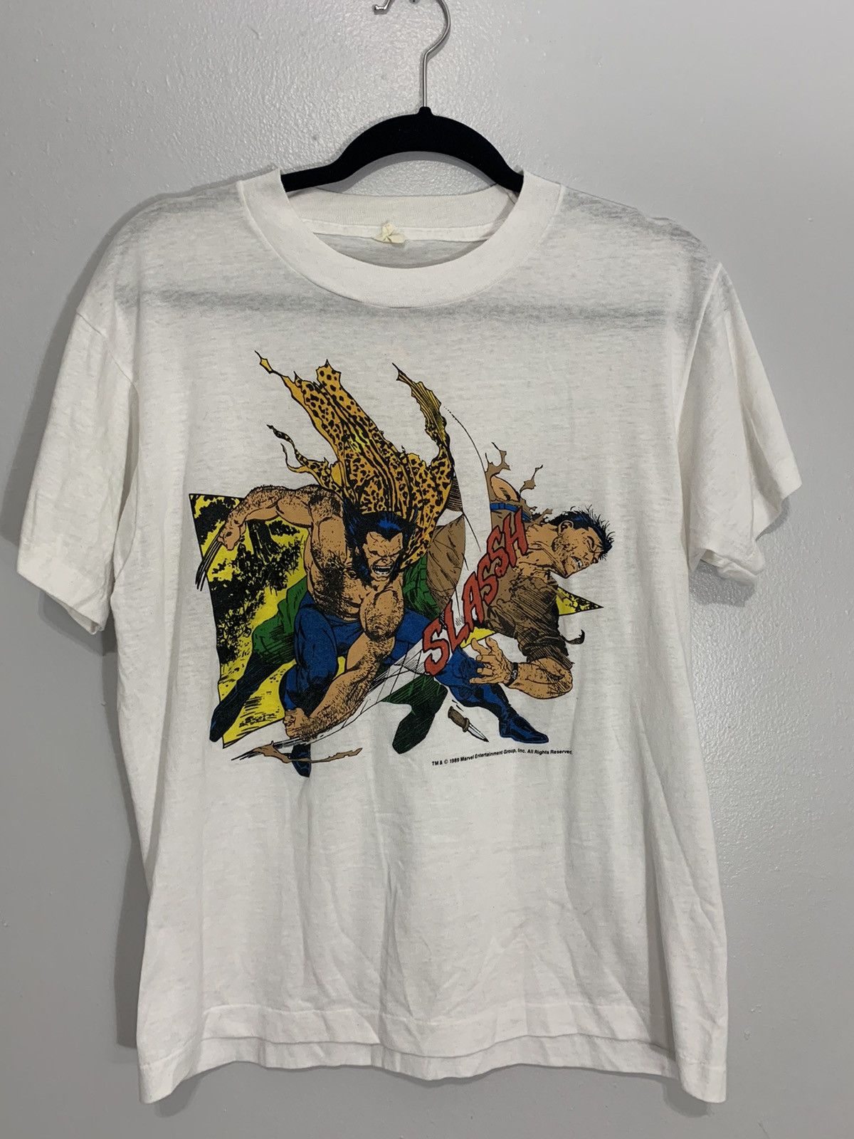 Marvel Comics × Vintage 1989 Vintage Marvel Wolverine Vs Punisher TShirt X-men Size US M / EU 48-50 / 2 - 1 Thumbnail