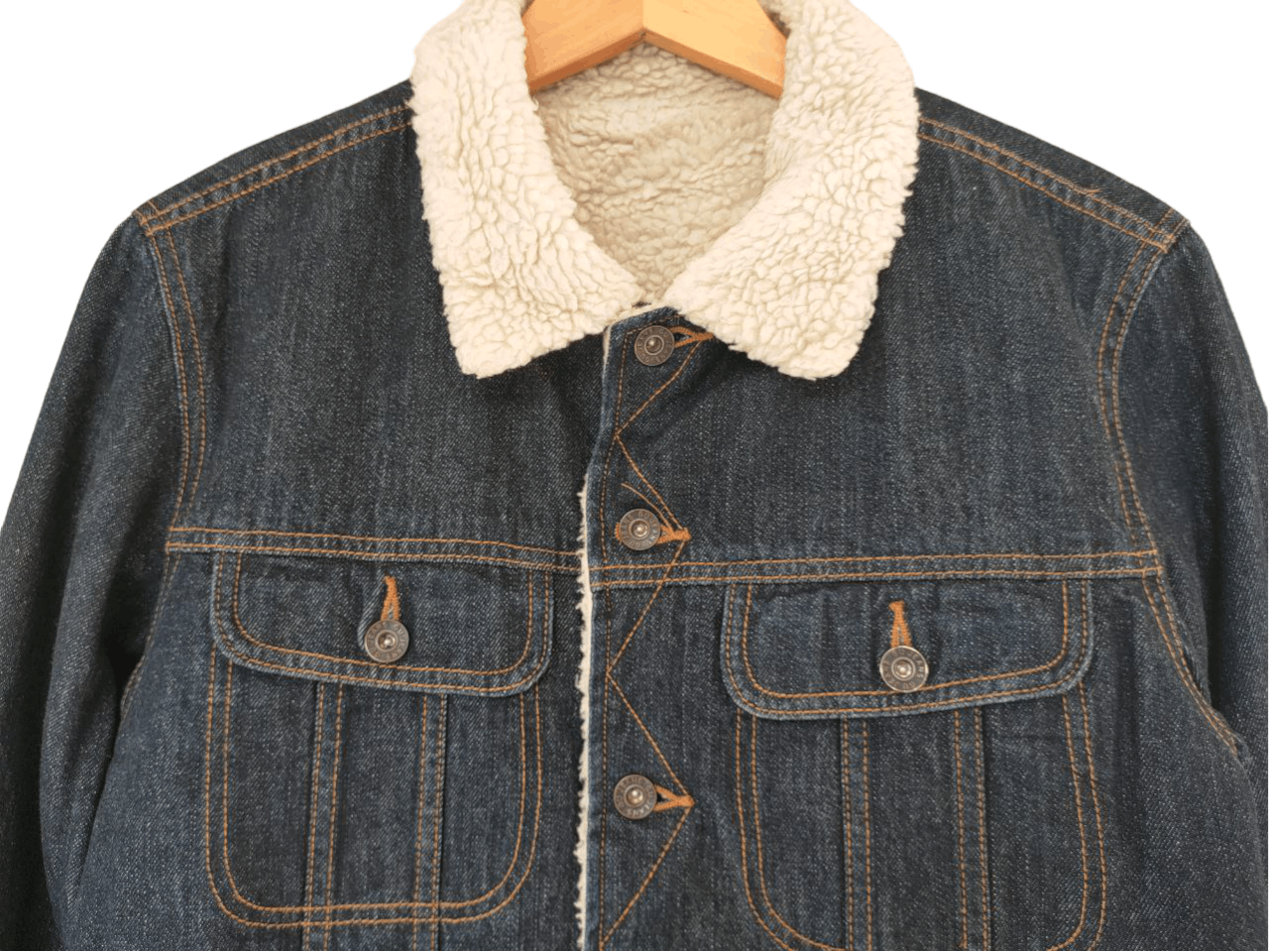 Japanese Brand GU Sherpa Denim Jacket Size US S / EU 44-46 / 1 - 3 Thumbnail