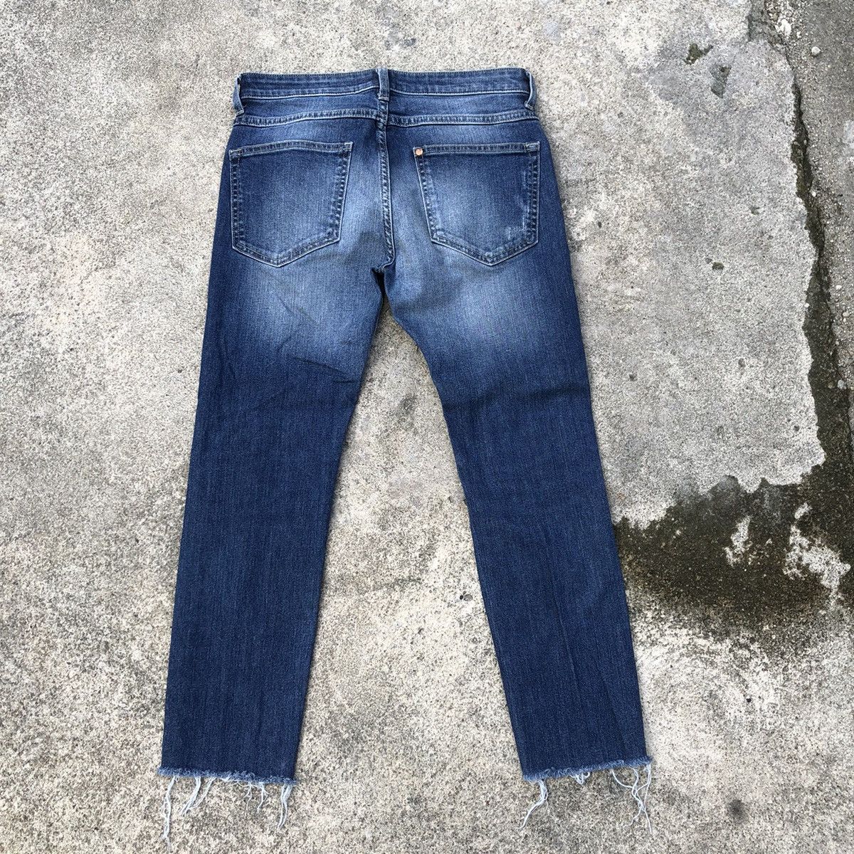 H&M 🔥Thrash🔥H&M Stoned Wash Rips Distress Skinny Denim Jeans Size US 30 / EU 46 - 4 Thumbnail