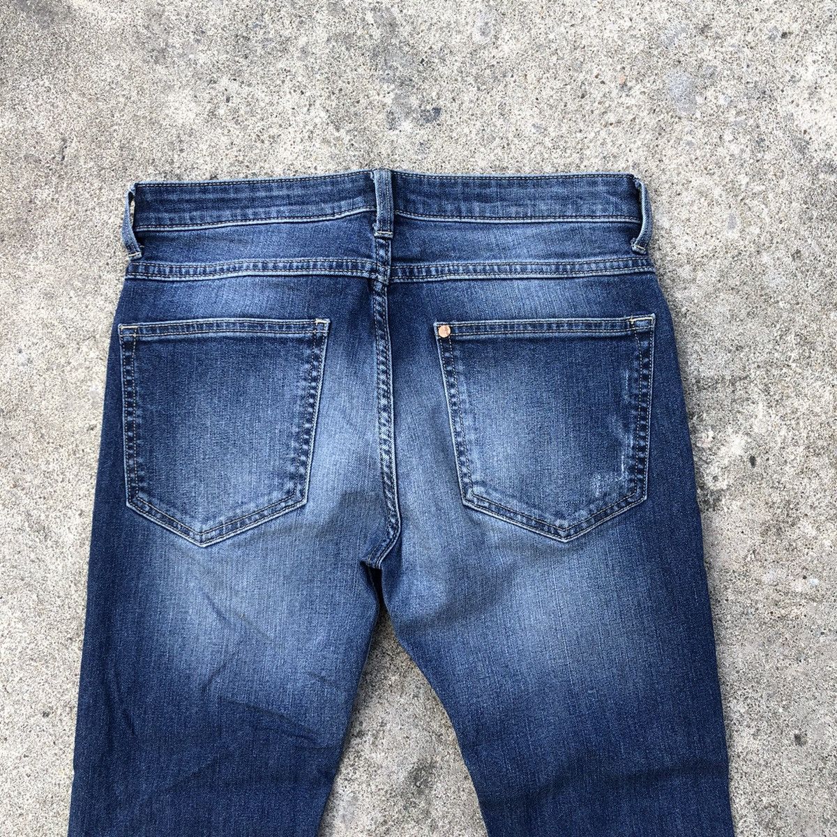 H&M 🔥Thrash🔥H&M Stoned Wash Rips Distress Skinny Denim Jeans Size US 30 / EU 46 - 5 Thumbnail