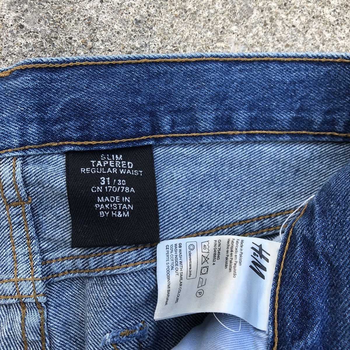 H&M 🔥Thrash🔥H&M Thrash Rips Stone Wash Slim Denim Jeans Size US 32 / EU 48 - 16 Thumbnail