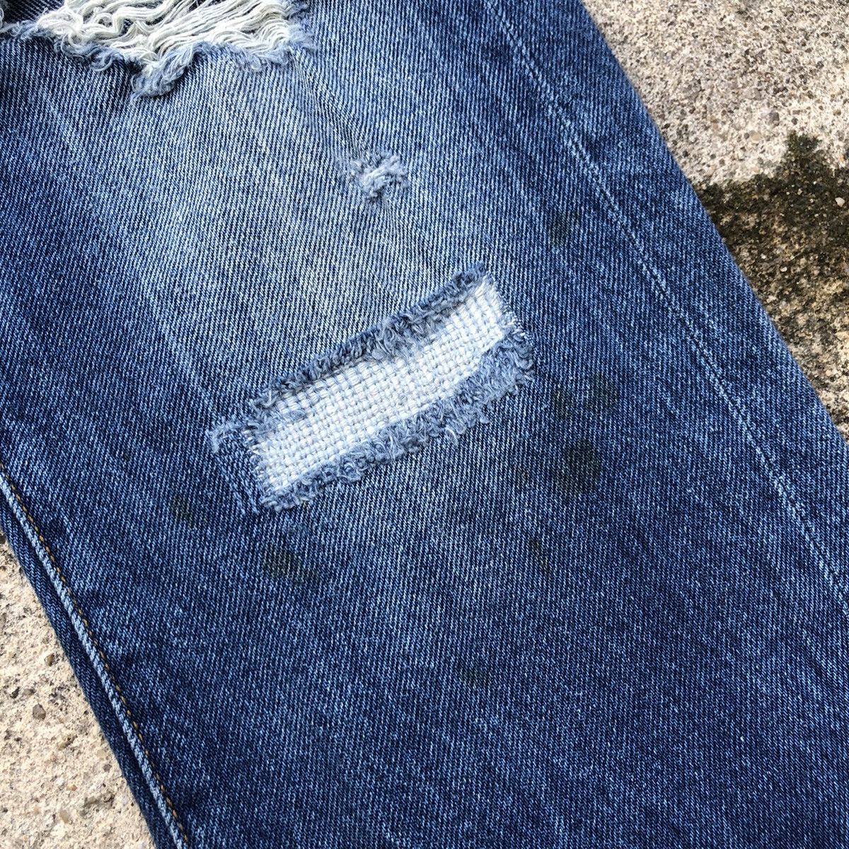 H&M 🔥Thrash🔥H&M Thrash Rips Stone Wash Slim Denim Jeans Size US 32 / EU 48 - 11 Thumbnail