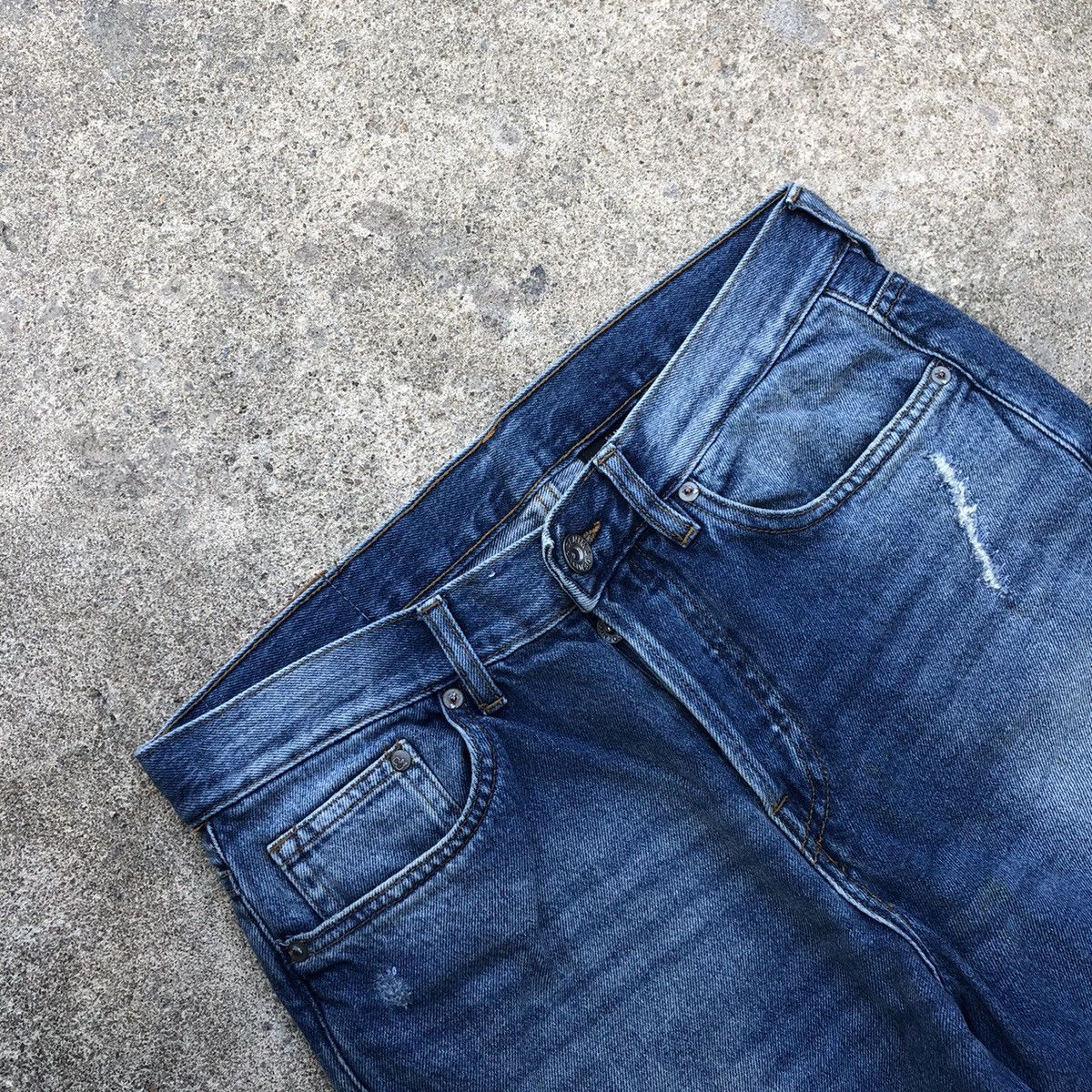 H&M 🔥Thrash🔥H&M Thrash Rips Stone Wash Slim Denim Jeans Size US 32 / EU 48 - 13 Thumbnail