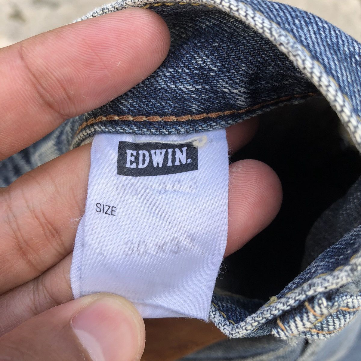 Edwin 🔥Rare🔥Vintage Edwin 503 Stone Wash Rips Distress Denim Jeans Size US 30 / EU 46 - 17 Thumbnail