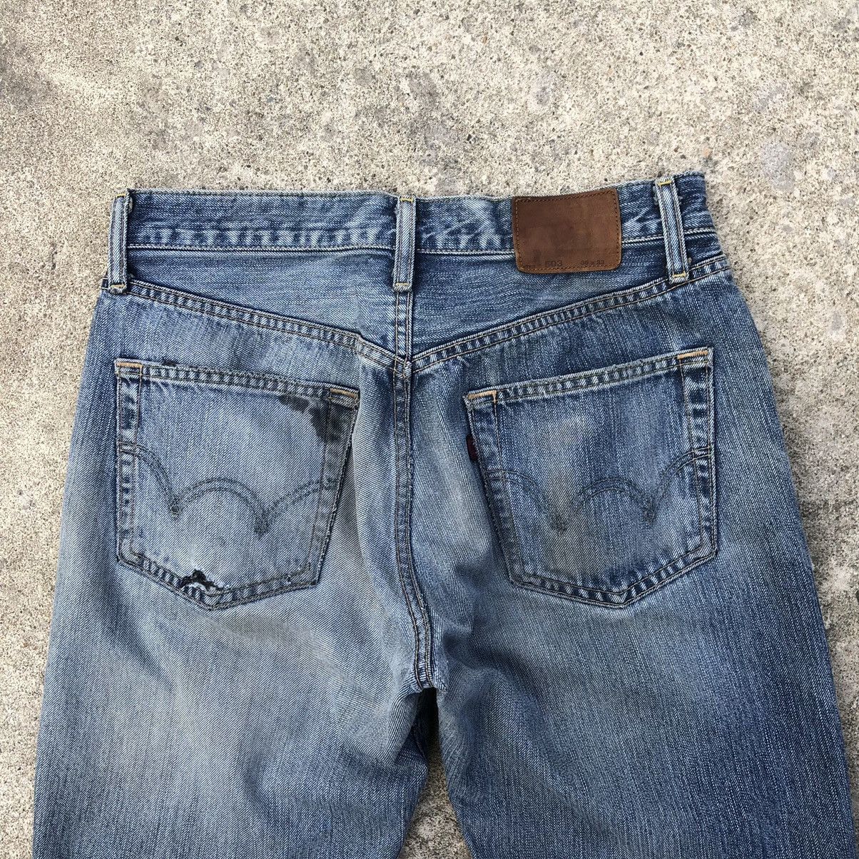 Edwin 🔥Rare🔥Vintage Edwin 503 Stone Wash Rips Distress Denim Jeans Size US 30 / EU 46 - 5 Thumbnail