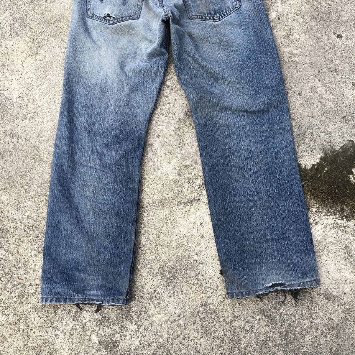 Edwin 🔥Rare🔥Vintage Edwin 503 Stone Wash Rips Distress Denim Jeans Size US 30 / EU 46 - 6 Thumbnail