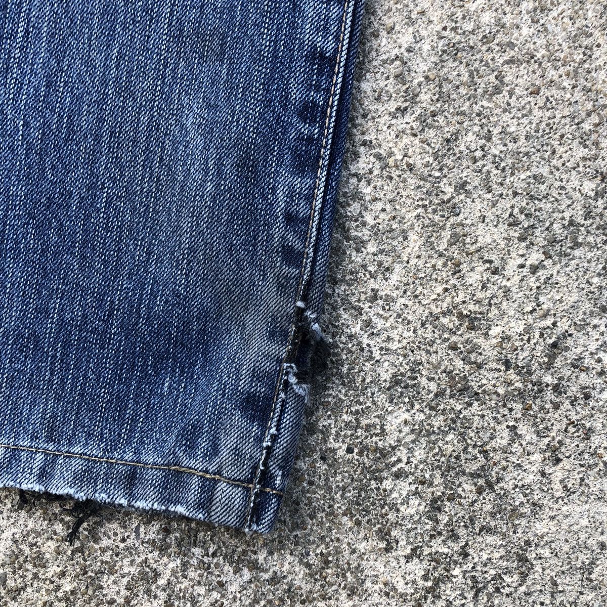 Edwin 🔥Rare🔥Vintage Edwin 503 Stone Wash Rips Distress Denim Jeans Size US 30 / EU 46 - 9 Thumbnail