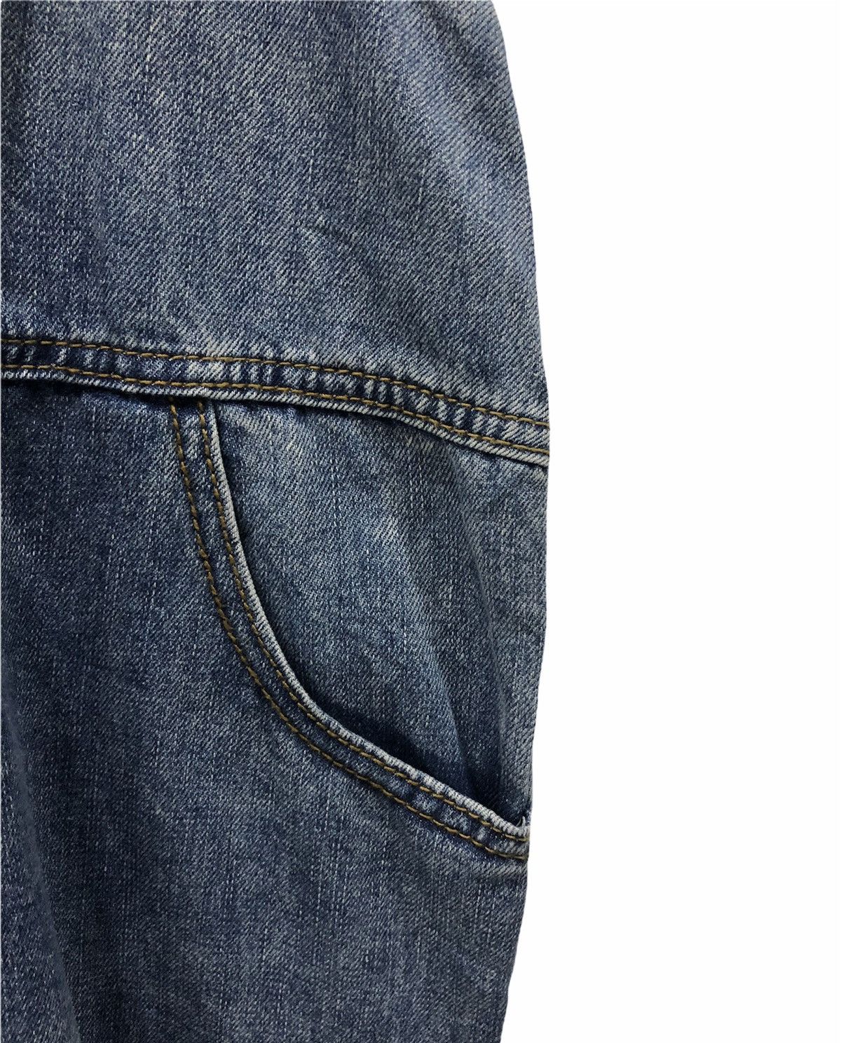 Japanese Brand × Vintage Vintage Y2K Style Distressed Dark Wash Denim Overalls Size M Size US 34 / EU 50 - 4 Thumbnail