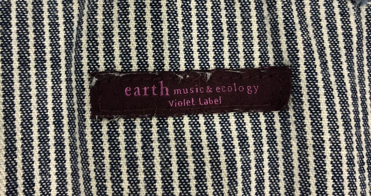 Lee × Vintage VTG LEE STRIPED JUMPSUITS OVERALL EARTH MUSIC ECOLOGY VIOLET Size US 36 / EU 52 - 10 Thumbnail