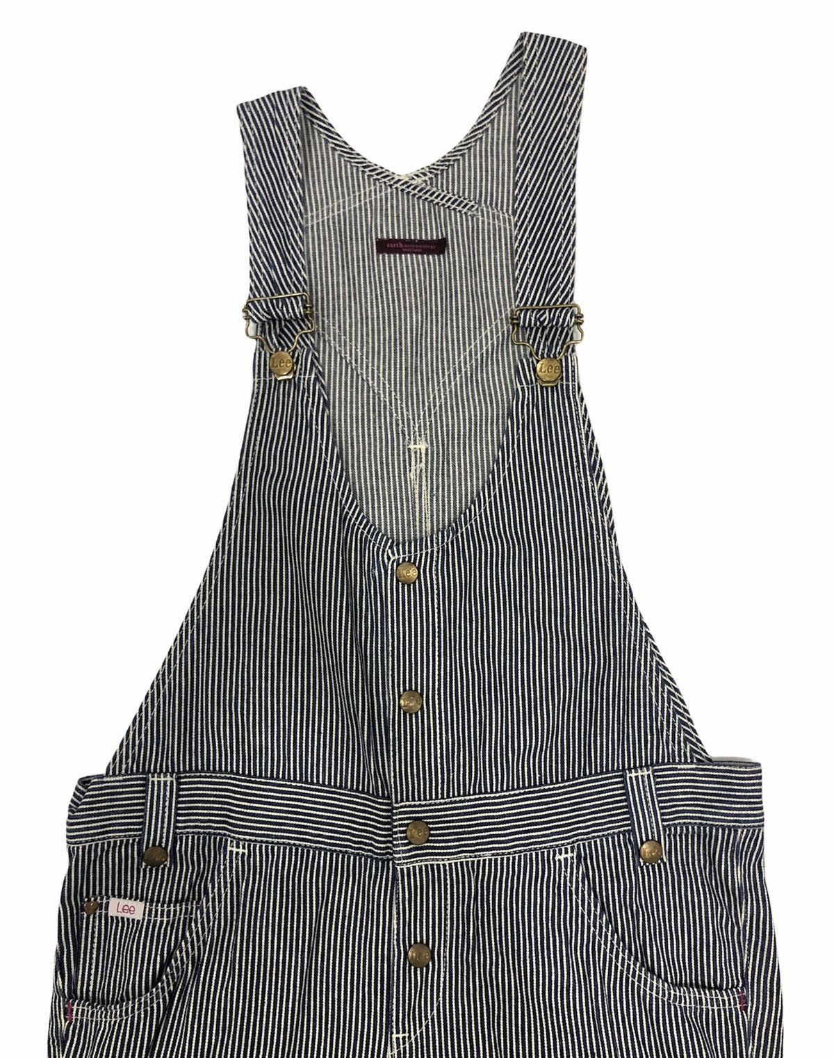 Lee × Vintage VTG LEE STRIPED JUMPSUITS OVERALL EARTH MUSIC ECOLOGY VIOLET Size US 36 / EU 52 - 3 Thumbnail