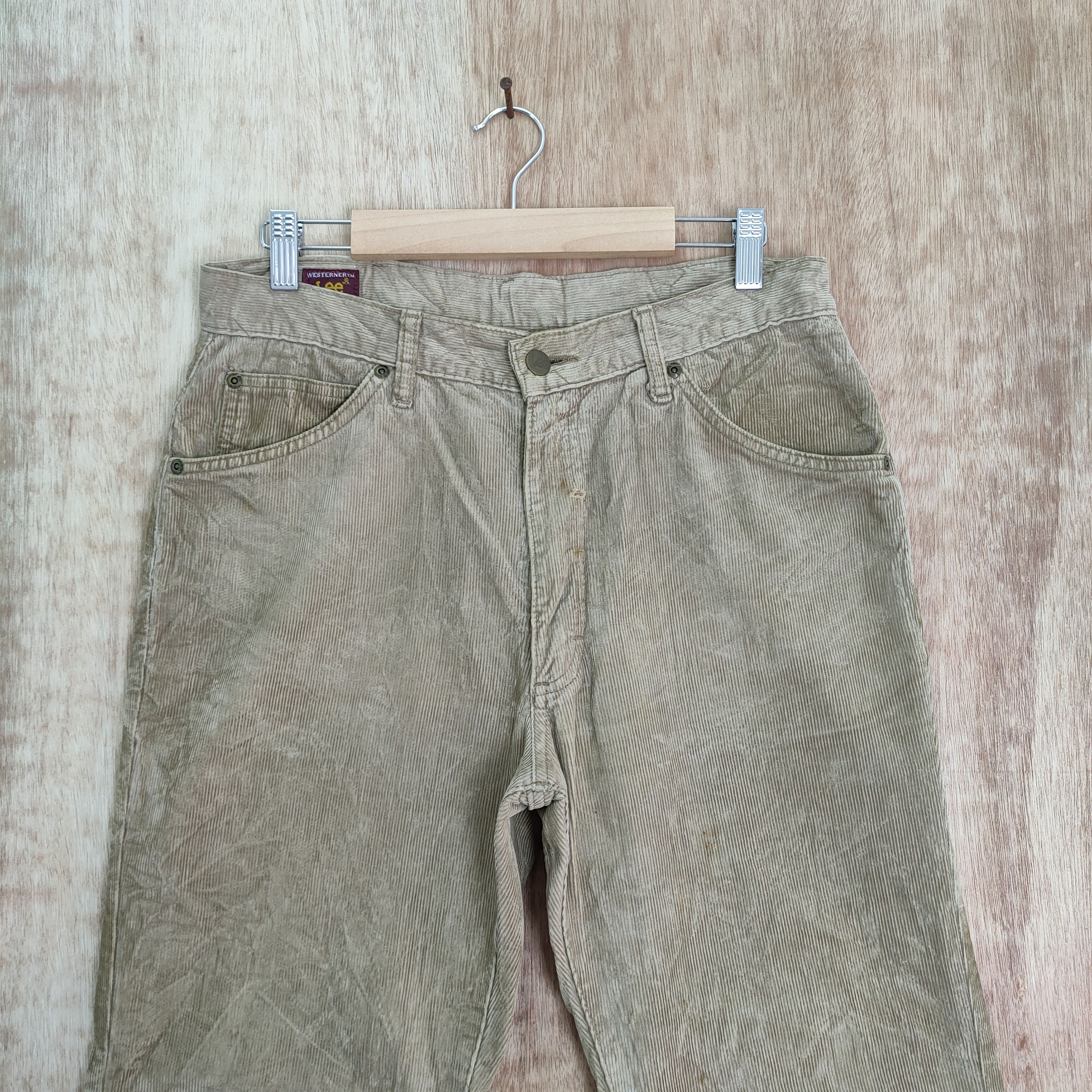 StraightFaded LEE CORDUROY FADED BROWN PANTS Size US 31 - 2 Thumbnail
