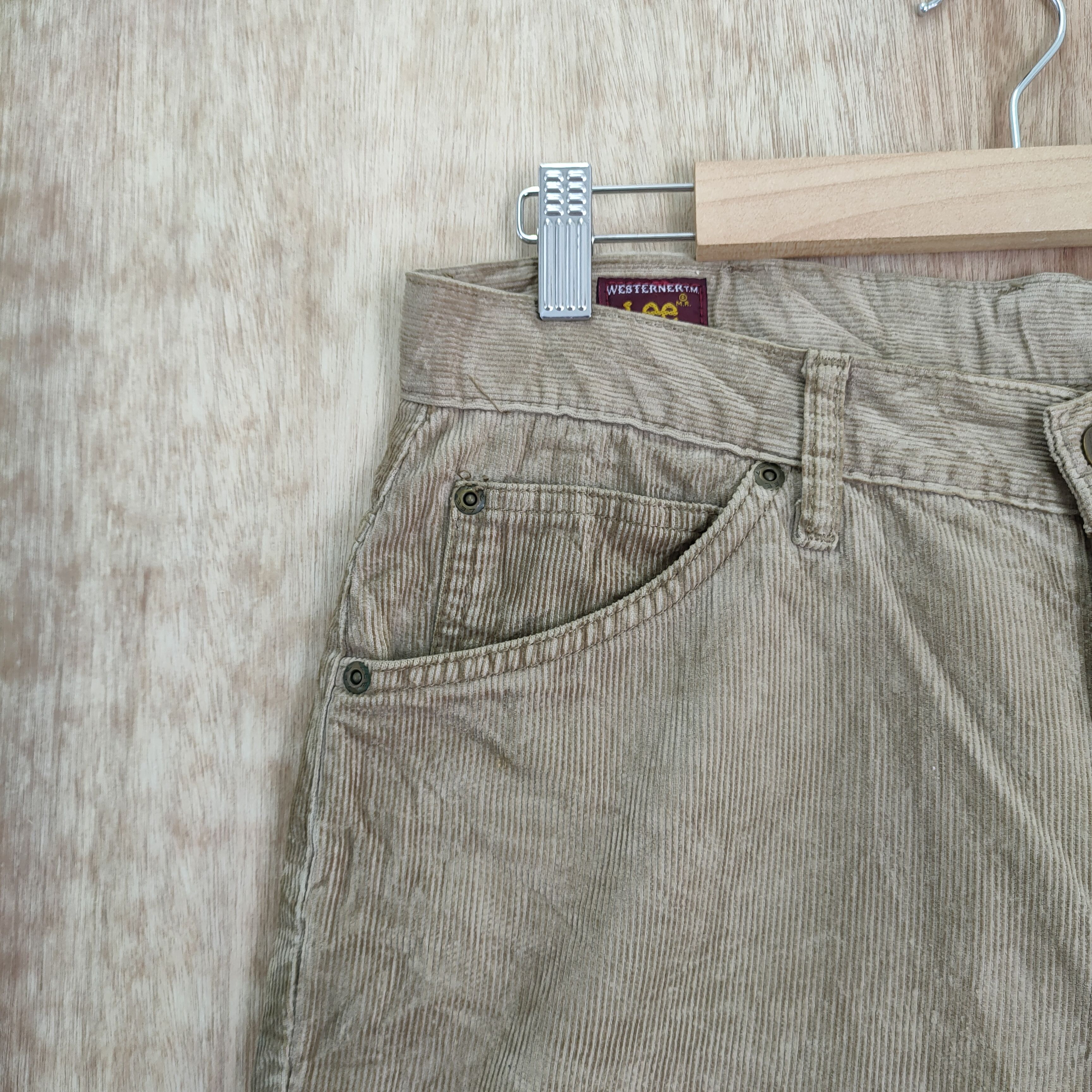 StraightFaded LEE CORDUROY FADED BROWN PANTS Size US 31 - 11 Thumbnail