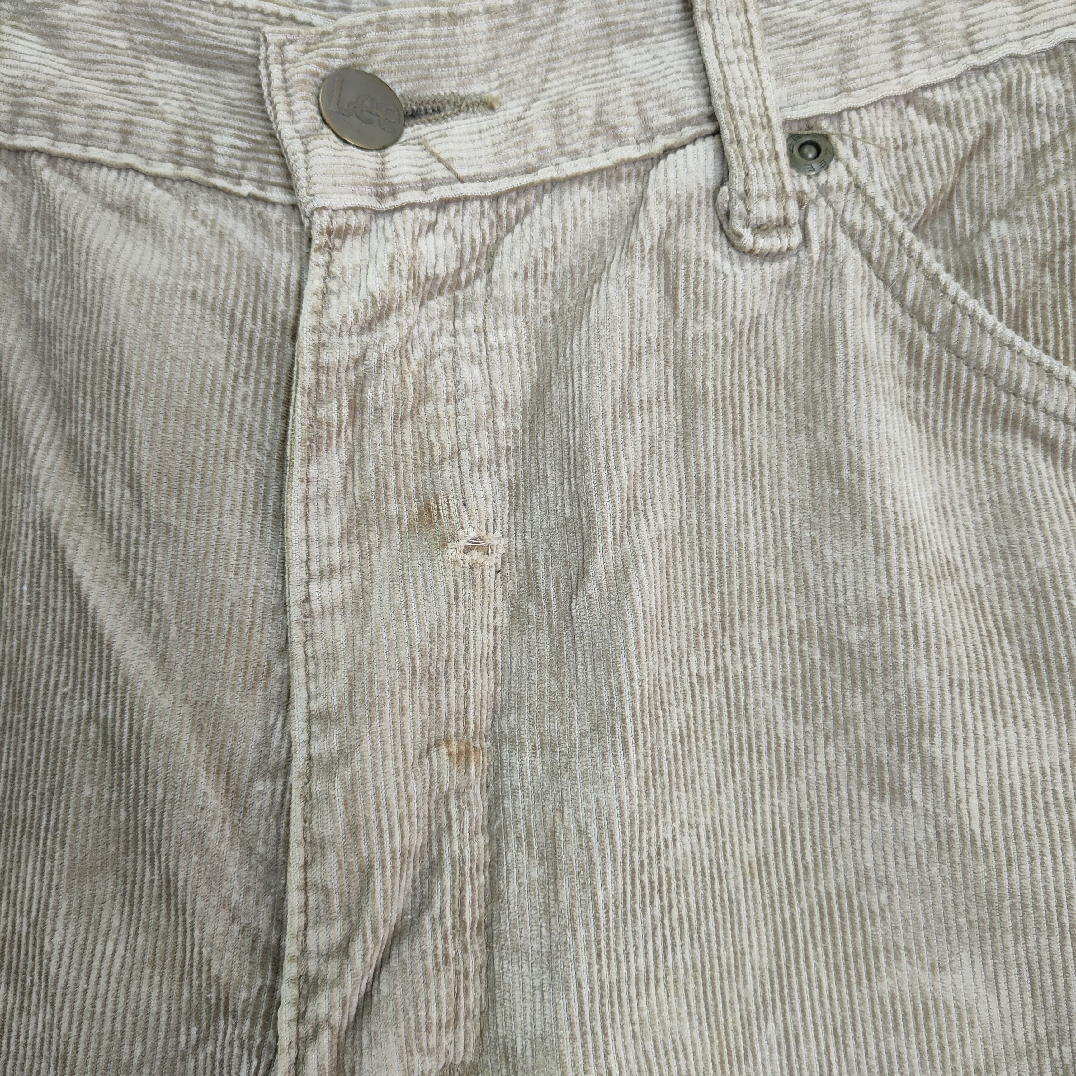 StraightFaded LEE CORDUROY FADED BROWN PANTS Size US 31 - 13 Thumbnail