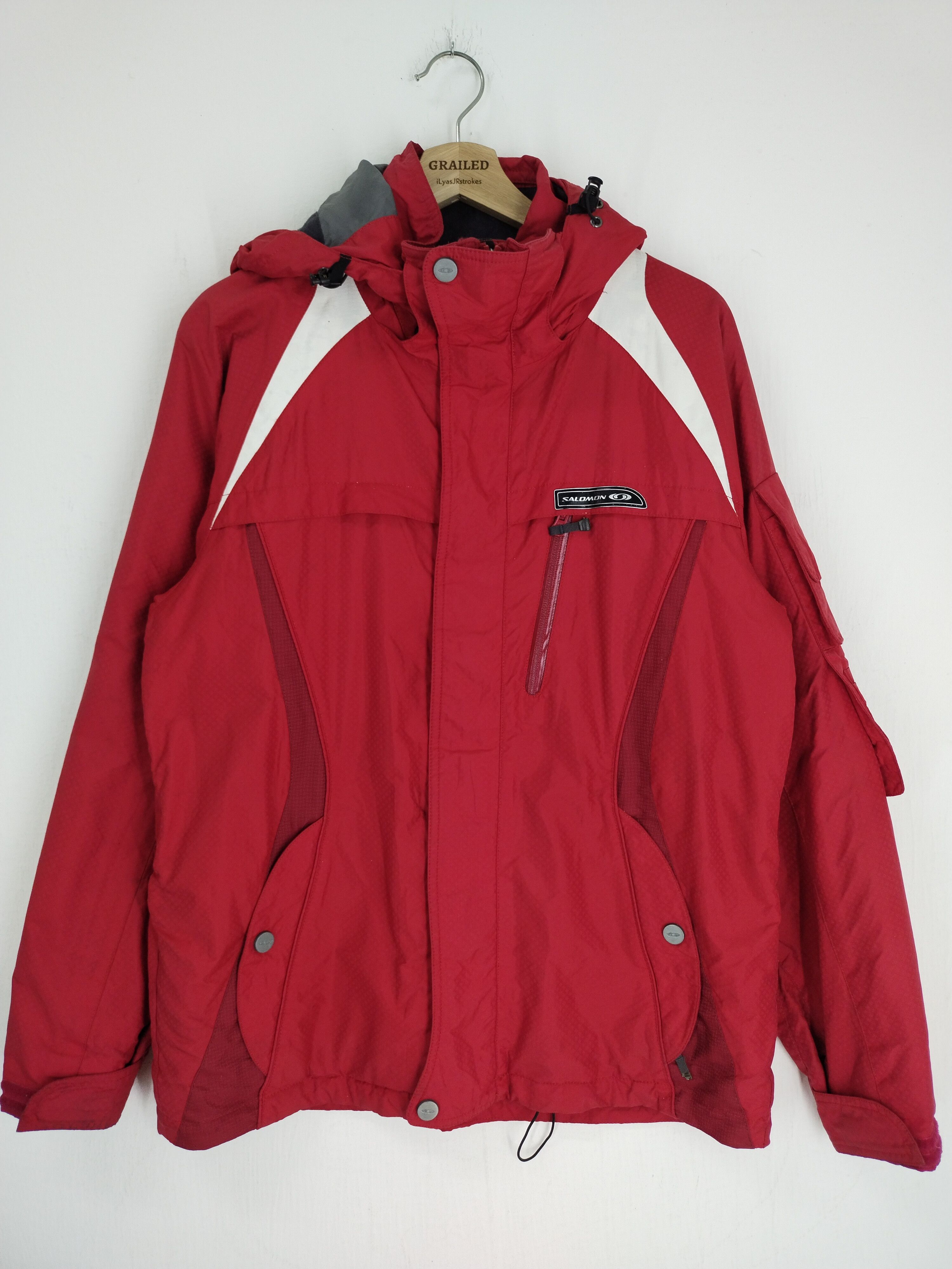 Salomon × Vintage VINTAGE SALOMON TACTICAL RED HOODIE JACKET Size US L / EU 52-54 / 3 - 6 Thumbnail
