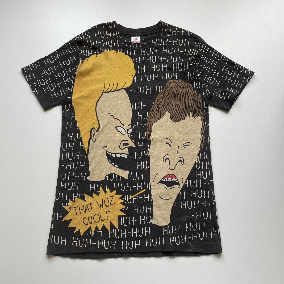Mtv × Vintage Vintage 1993 MTV Beavis And Butthead HUH HUH AOP shirt Rare Size US M / EU 48-50 / 2 - 1 Thumbnail