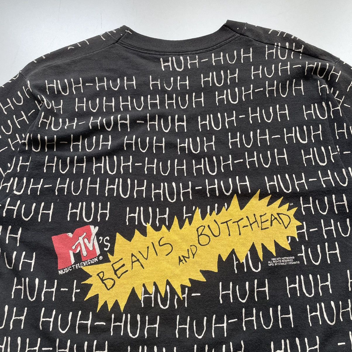 Mtv × Vintage Vintage 1993 MTV Beavis And Butthead HUH HUH AOP shirt Rare Size US M / EU 48-50 / 2 - 4 Thumbnail