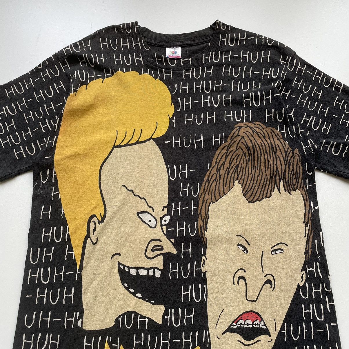 Mtv × Vintage Vintage 1993 MTV Beavis And Butthead HUH HUH AOP shirt Rare Size US M / EU 48-50 / 2 - 2 Thumbnail