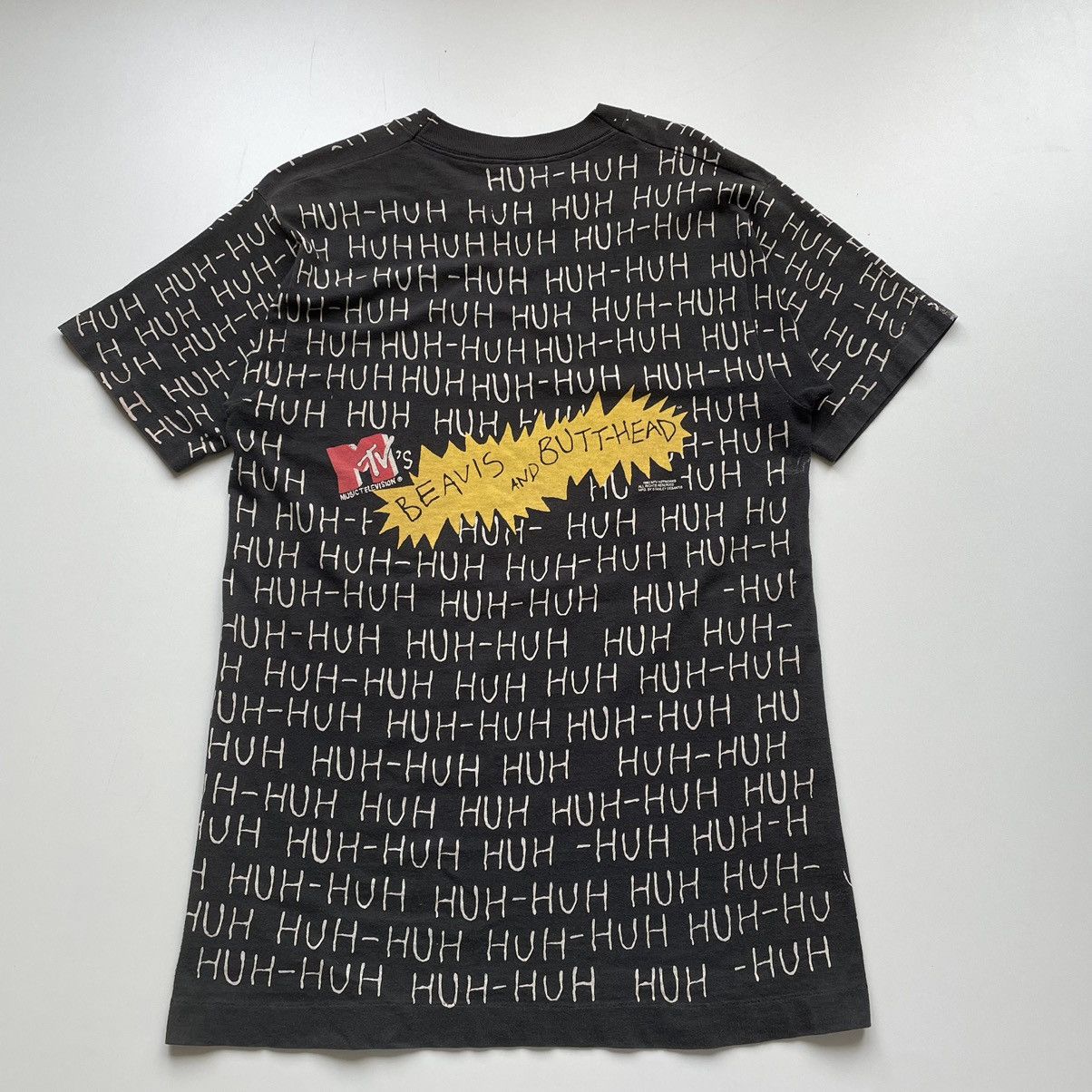 Mtv × Vintage Vintage 1993 MTV Beavis And Butthead HUH HUH AOP shirt Rare Size US M / EU 48-50 / 2 - 3 Thumbnail